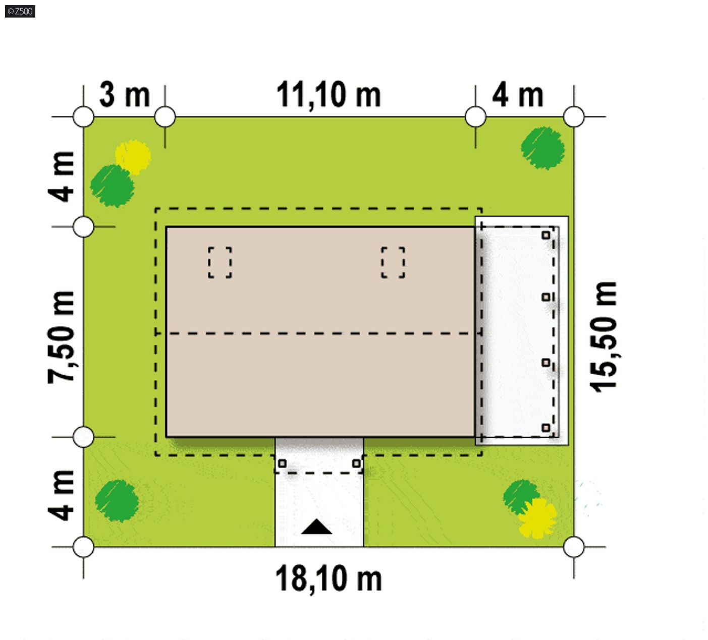 Mājas projekts  - Vienstāva mājas projekts SIP paneļu tehnloģijā - Z12 D L ztb HB