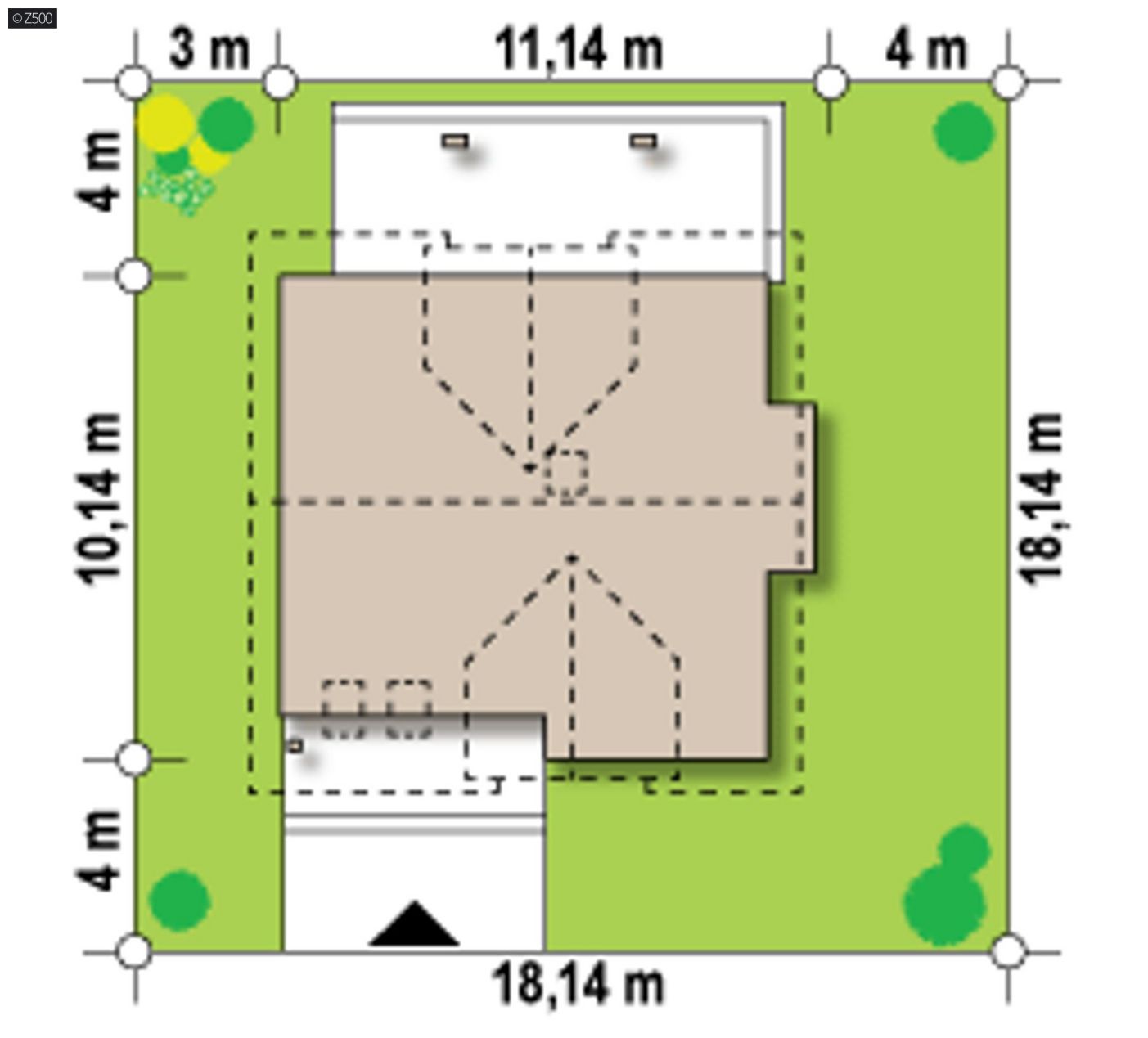 Mājas projekts  - Divstāvu mājas projekts ar balkonu SIP paneļu tehnloģijā - Z28 v2 HB