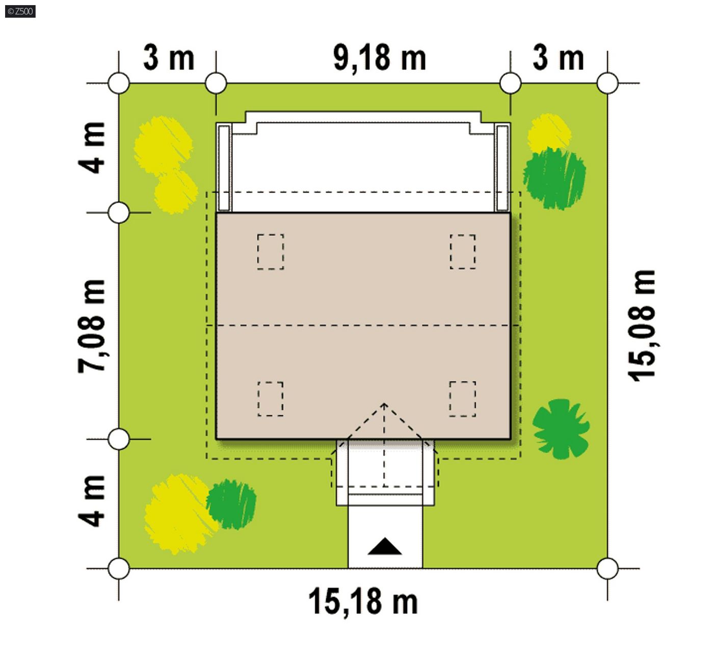 Mājas projekts  - Nelielas mājas projekts ar mansardu SIP paneļu tehnloģijā - Z32 HB