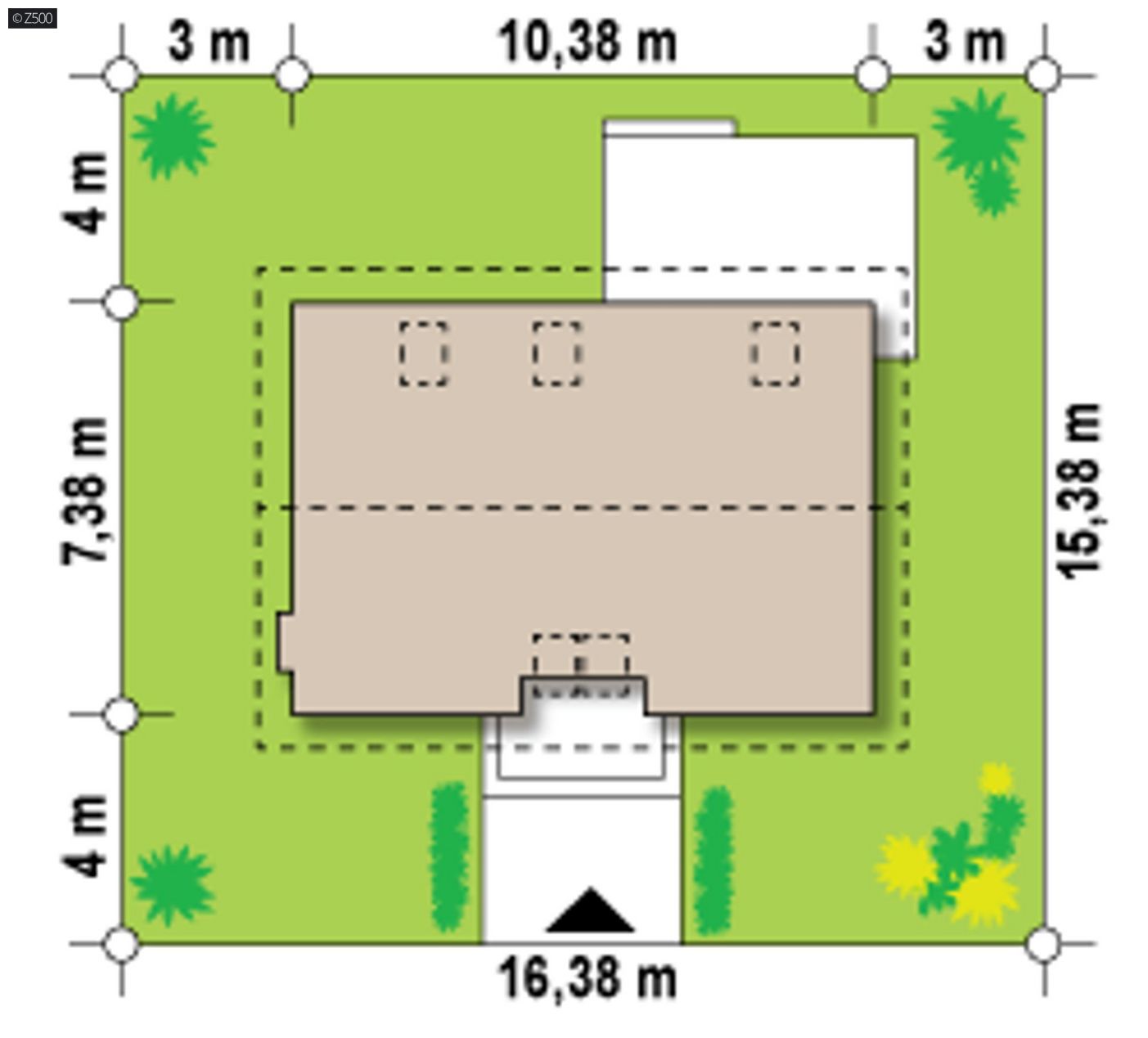 Mājas projekts  - Nelielas mājas projekts ar mansardu - Z34 HB