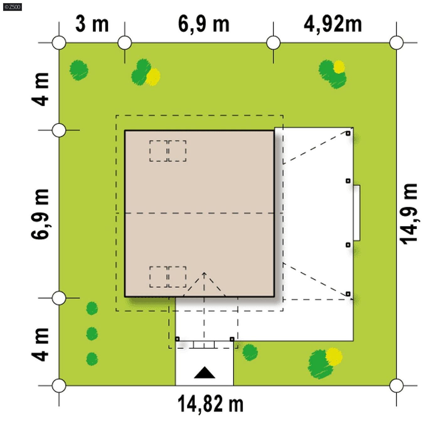Mājas projekts  - Divstāvu mājas projekts SIP paneļu tehnloģijā - Z57 H+ HB