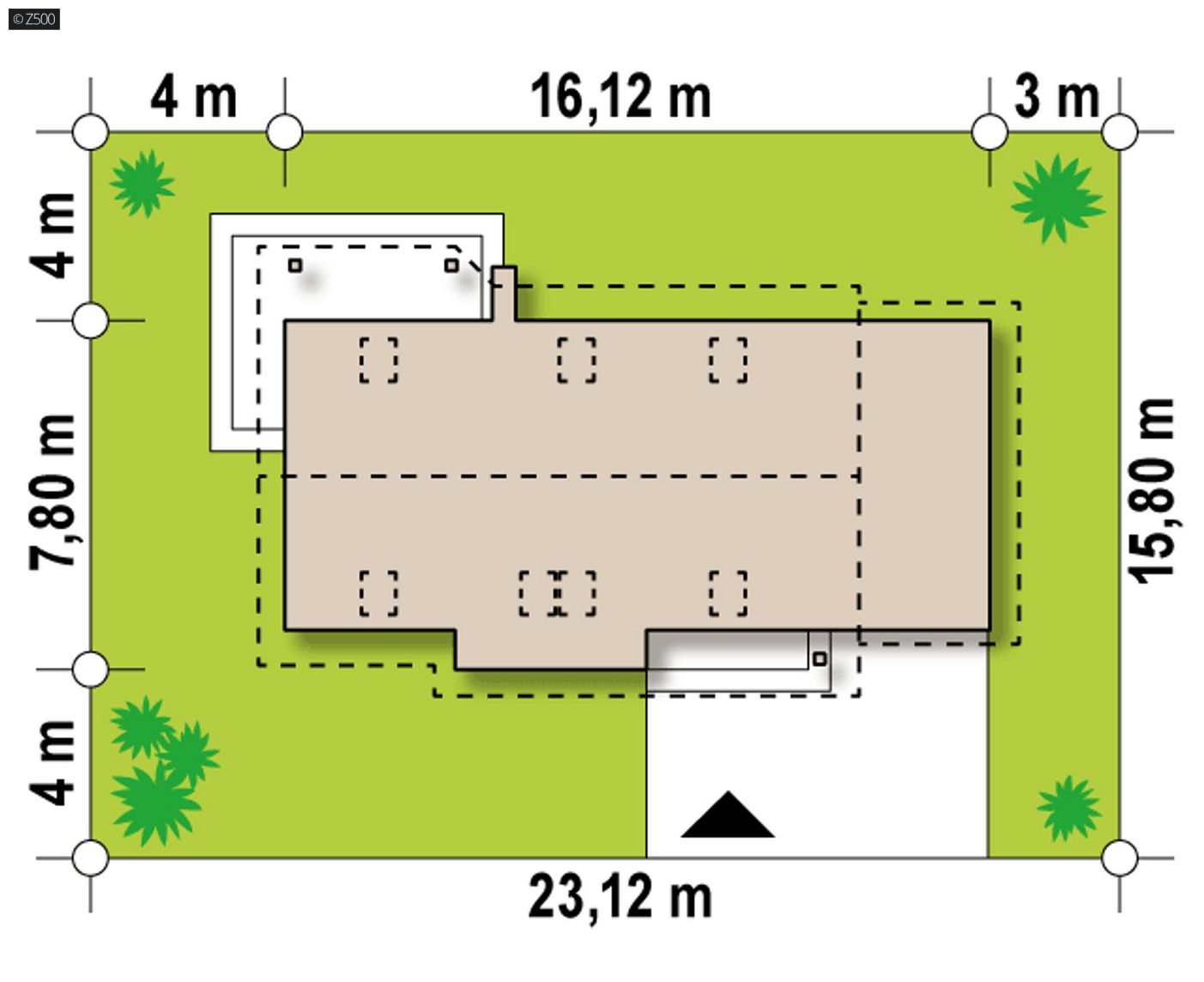 Mājas projekts  - Divstāvu mājas projekts ar garāžu SIP paneļu tehnloģijā - Z79 GP HB