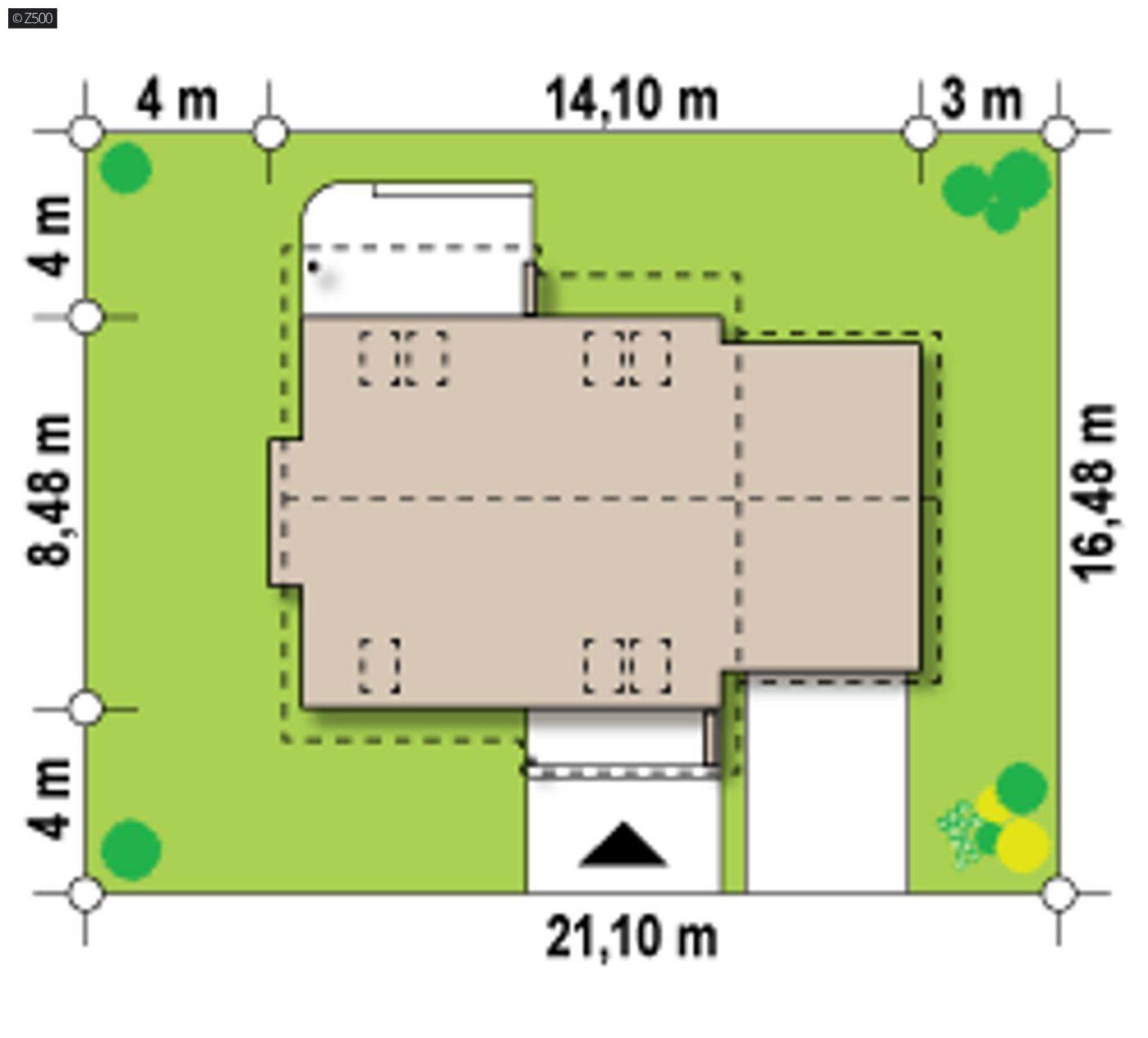 Mājas projekts  - Divstāvu mājas projekts ar garāžu  SIP paneļu tehnloģijā - Z102 GP HB