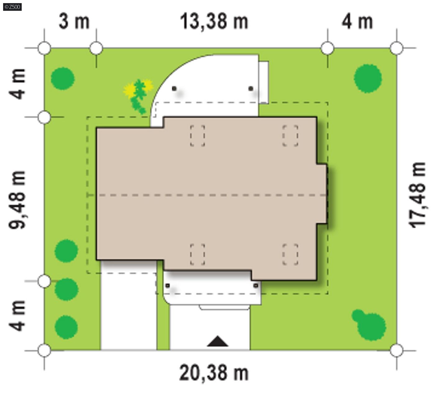Mājas projekts  - Divstāvu mājas projekts ar garāžu  SIP paneļu tehnloģijā - Z114 HB