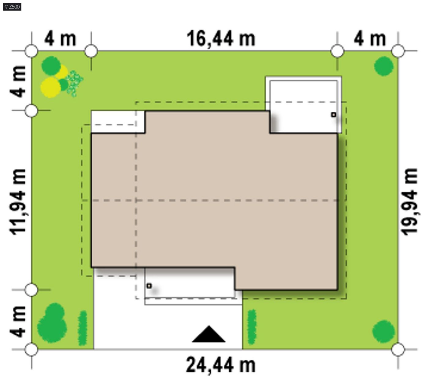 Mājas projekts  - Vienstāva mājas projekts ar garāžu SIP paneļu tehnloģijā - Z131 HB