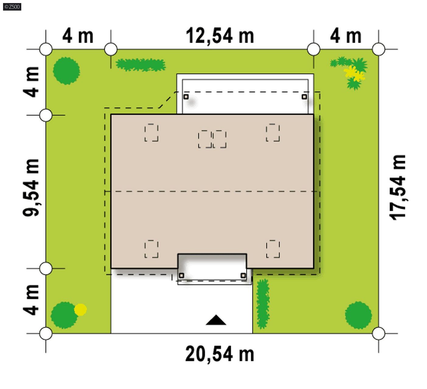 Mājas projekts  - Divstāvu mājas projekts ar garāžu SIP paneļu tehnloģijā - Z164 HB