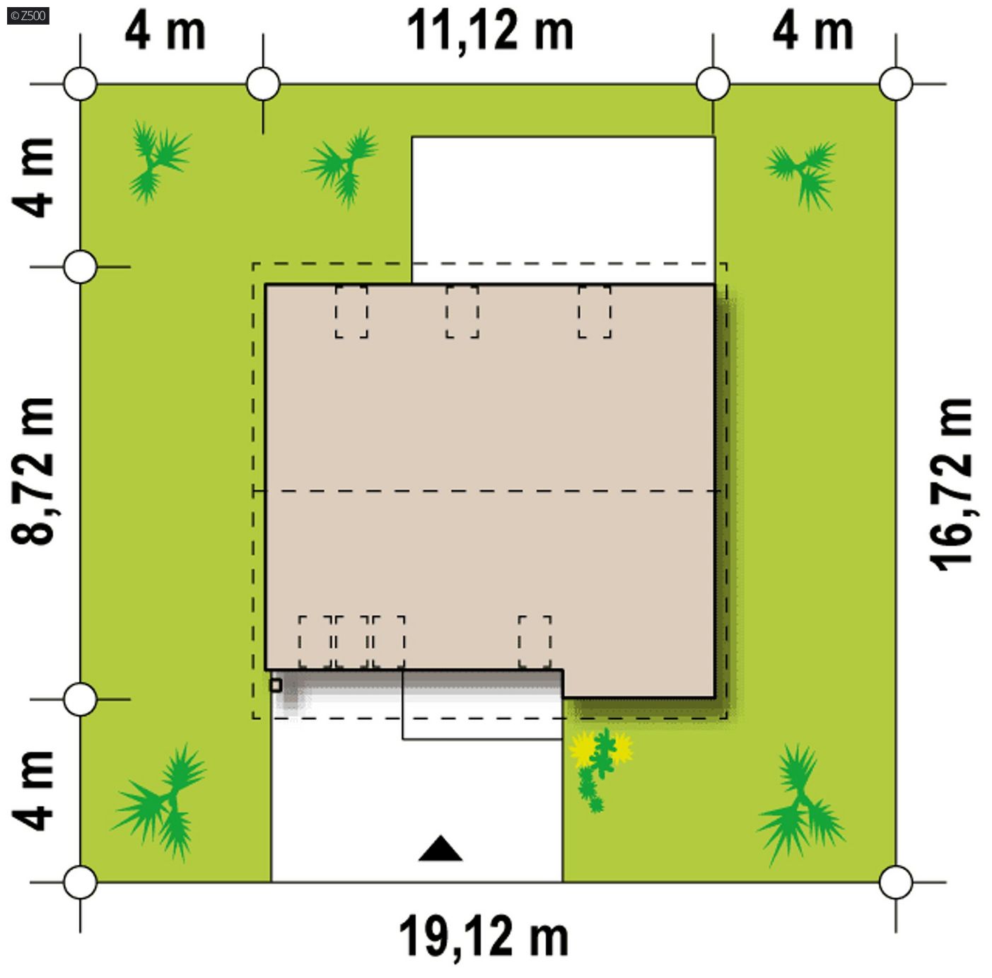 Mājas projekts  - Divstāvu mājas projekts ar garāžu SIP paneļu tehnloģijā - Z183 HB