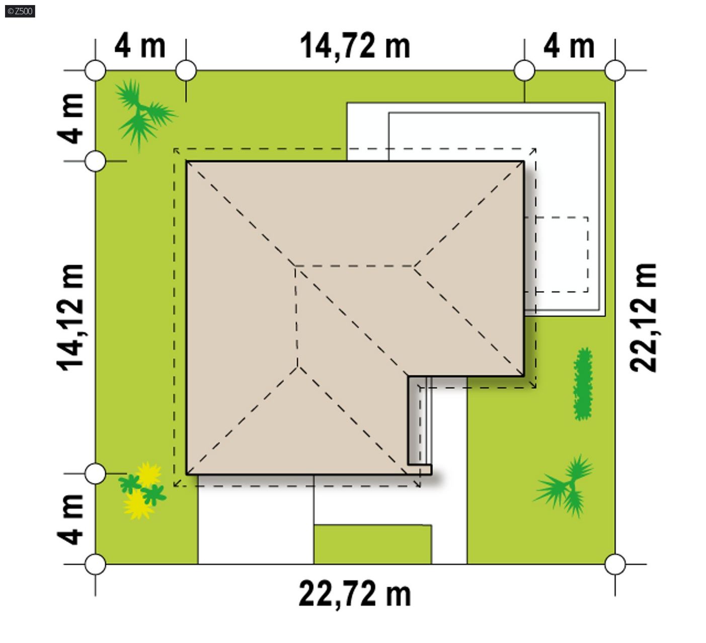 Mājas projekts  - Modernas mājas projekts - Z208 A D