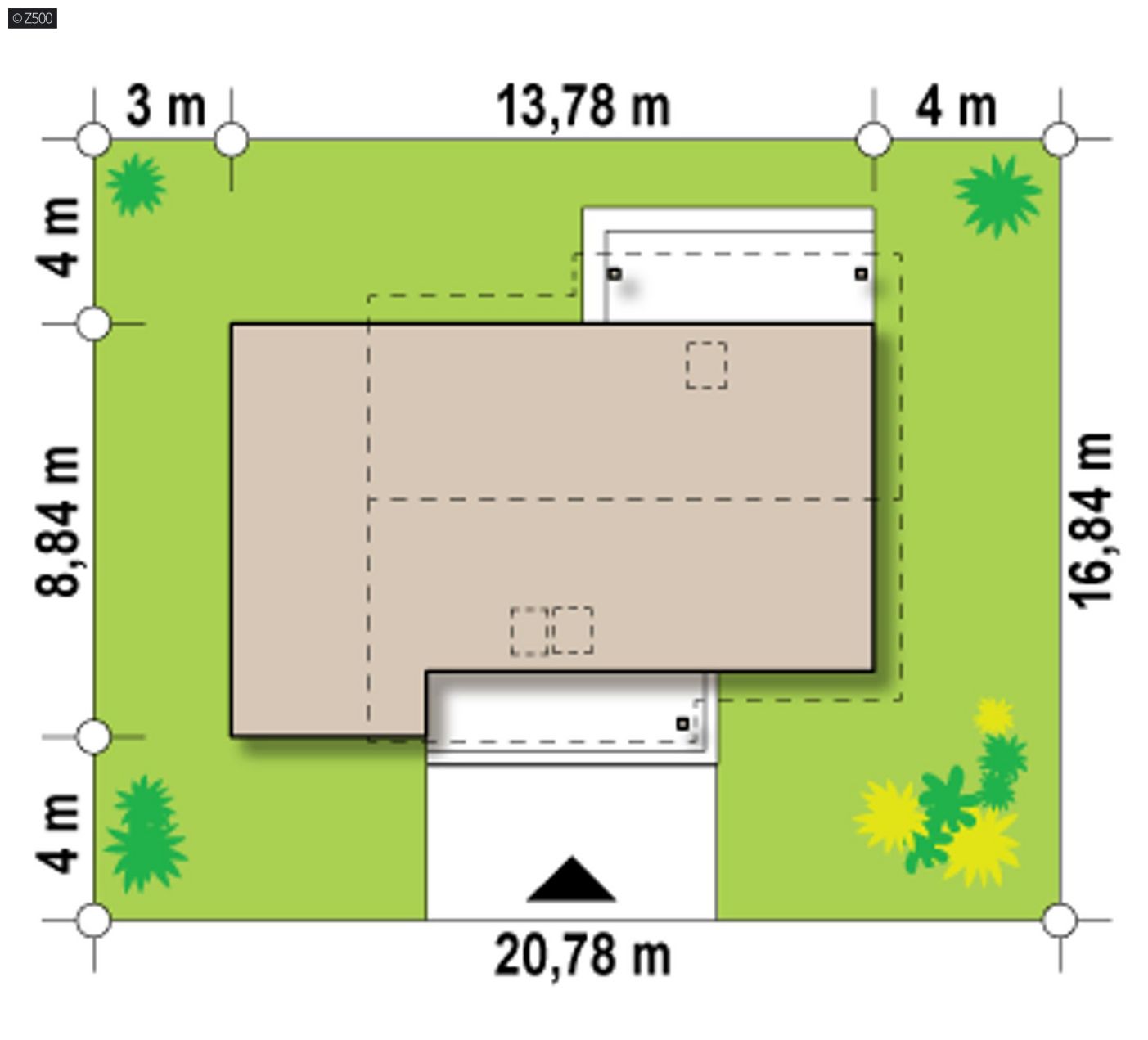 Mājas projekts  - Divstāvu māja ar garāžu SIP paneļu tehnloģijā - Z210 Glt HB