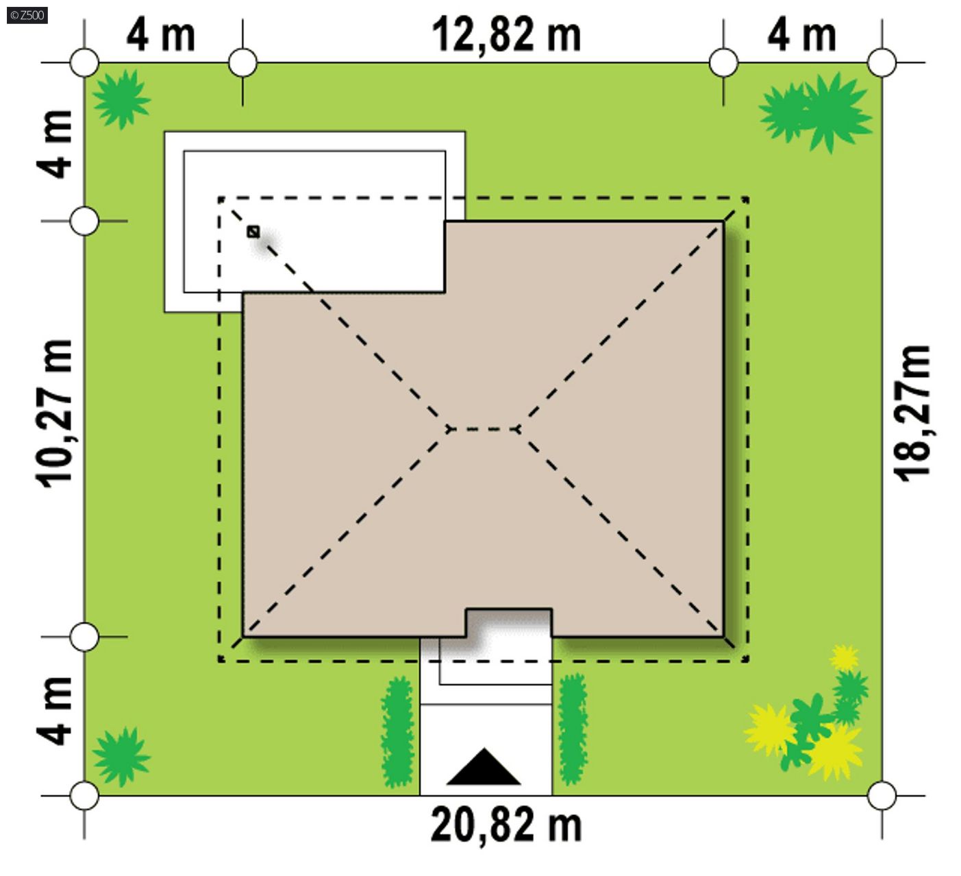 Mājas projekts  - Vienstāva mājas projekts SIP paneļu tehnloģijā- Z273 a HB