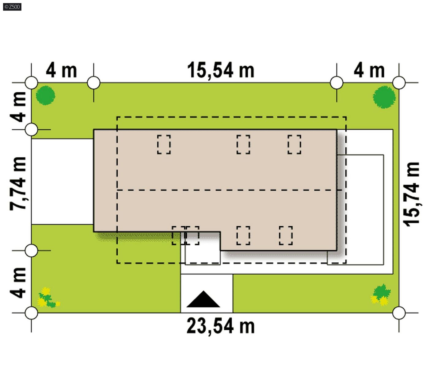 Mājas projekts  - Divstāvu mājas projekts ar divvietīgu garāžu SIP paneļu tehnloģijā - Z292 HB