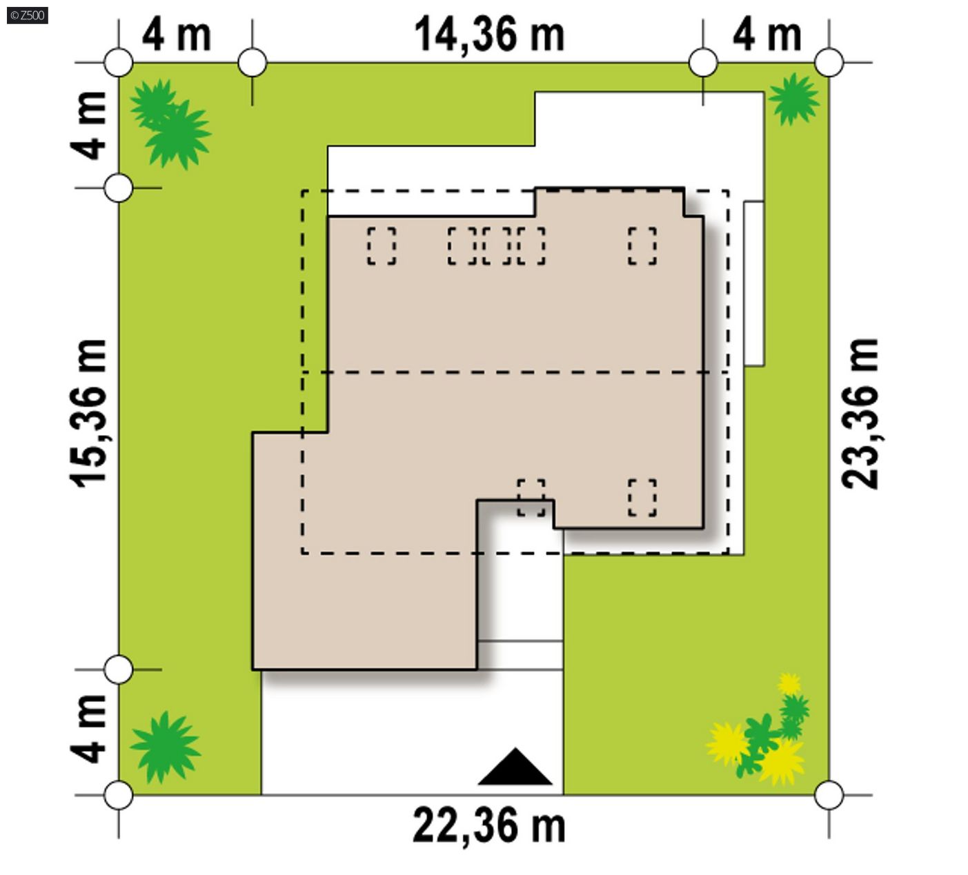 Mājas projekts  - Divstāvu mājas projekts ar divvietīgu garāžu SIP paneļu tehnloģijā - Z320 HB