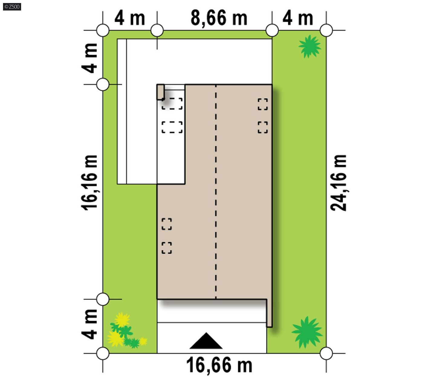 Mājas projekts  - Divstāvu mājas projekts ar garāžu SIP paneļu tehnloģijā - Z393 HB