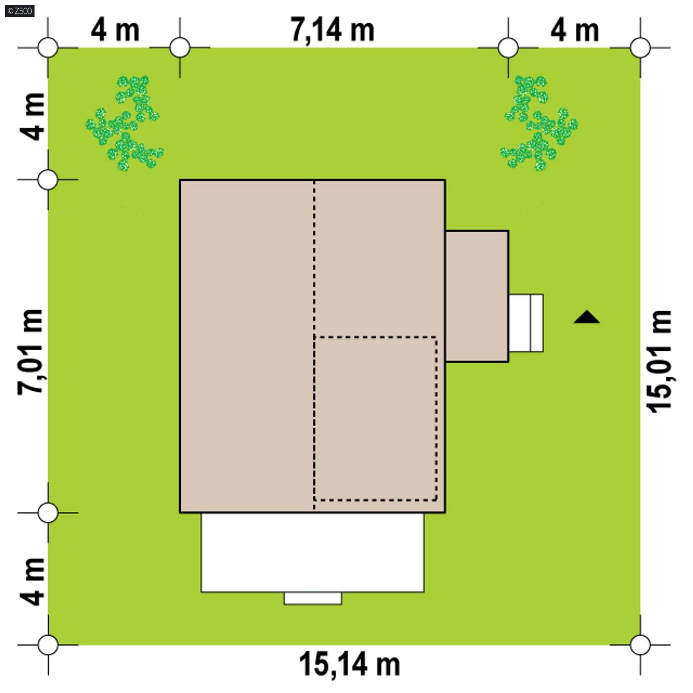 Mājas projekts  - Divstāvu mājas projekts - Z444
