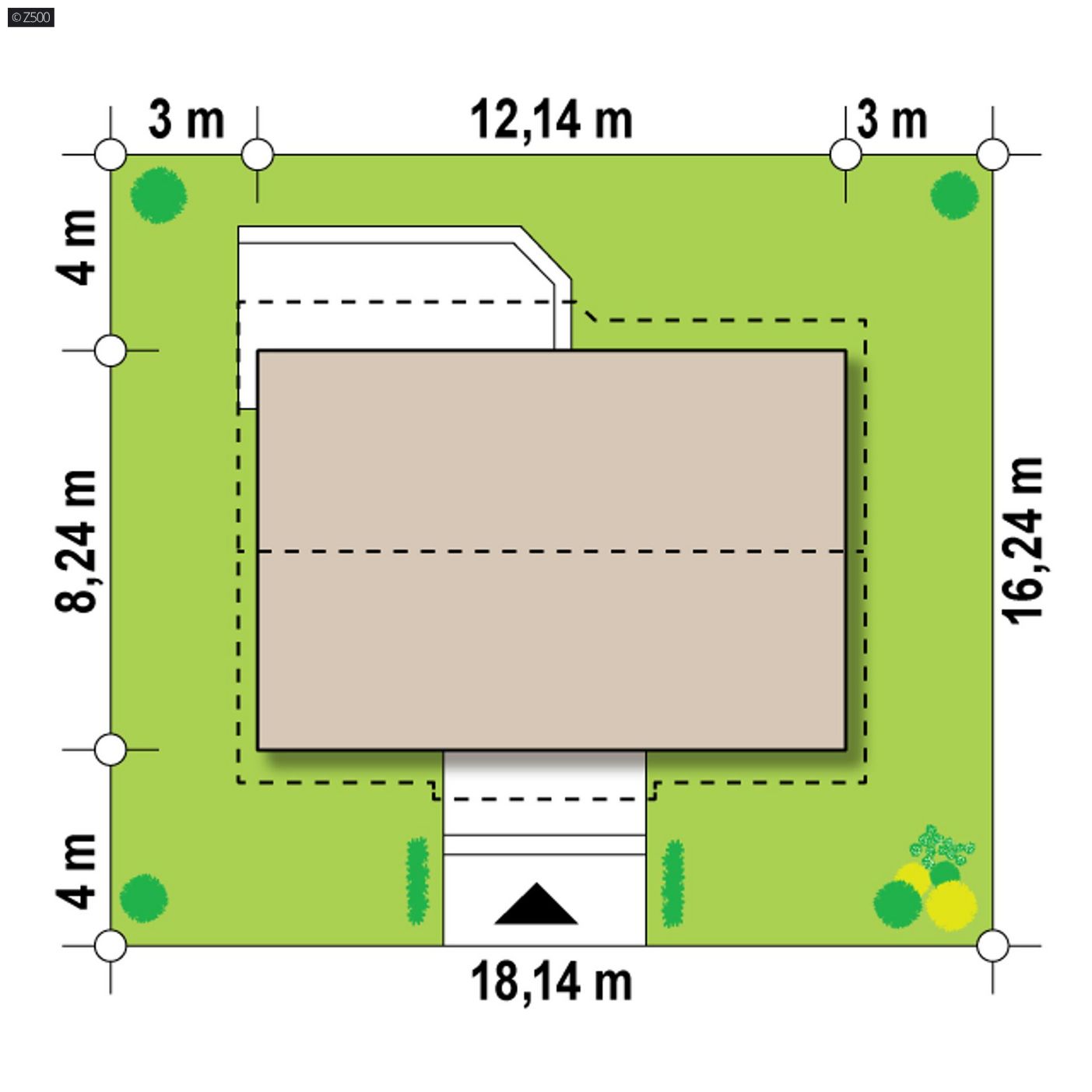 Mājas projekts  - Vienstāva mājas projekts - z454