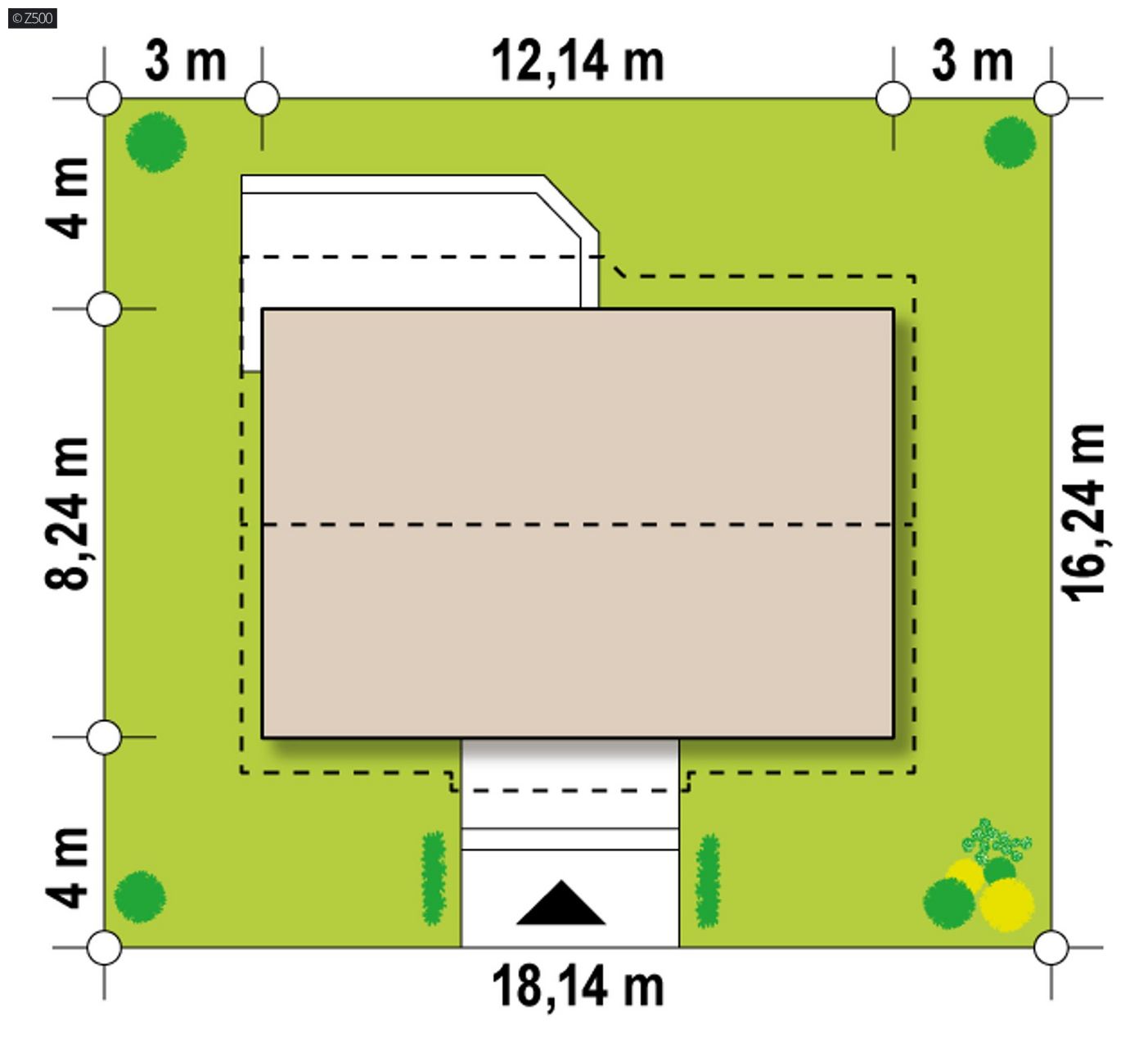 Mājas projekts  - Vienstāva mājas projekts - Z454