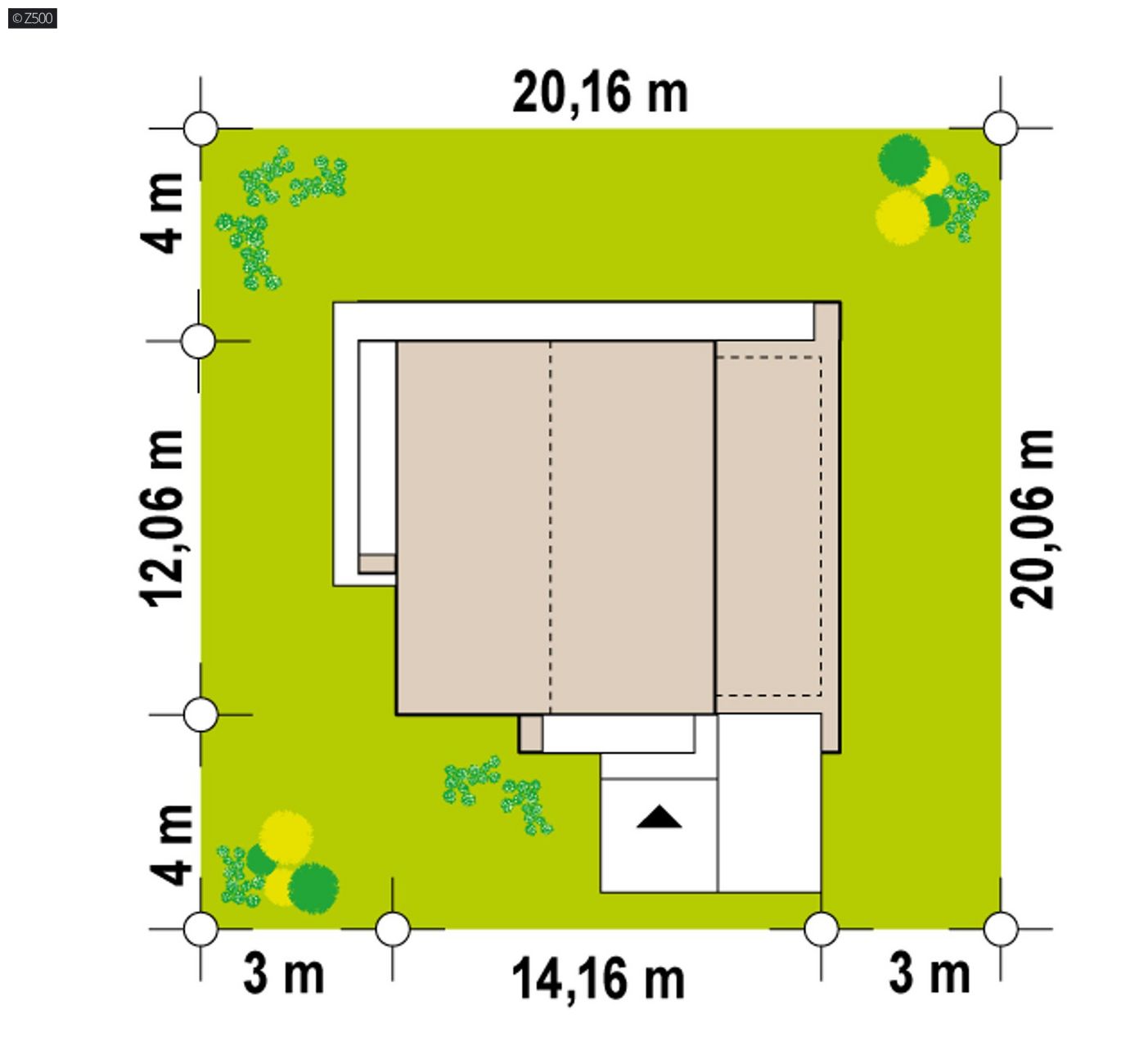 Mājas projekts  - Moderna neliela māja - Z456