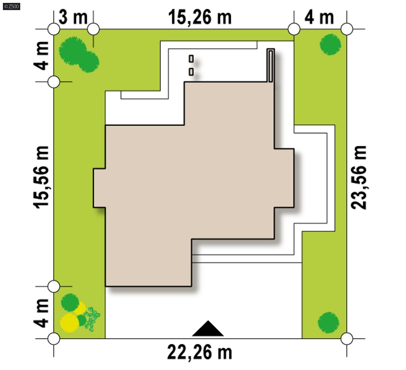 Mājas projekts  - Divstāvu mājas projekts ar divvietīgu garāžu SIP paneļu tehnloģijā - Zr17 A HB