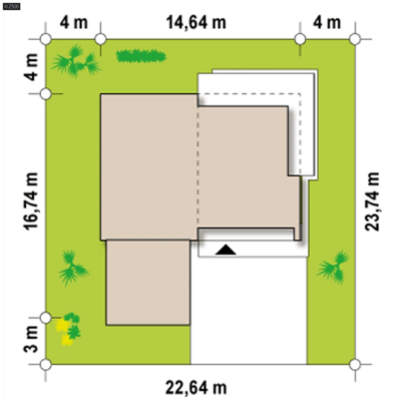 Mājas projekts  - Vienstāvu mājas projekts ar divām garāžām SIP paneļu tehnloģijā - Zx35 GL2 HB
