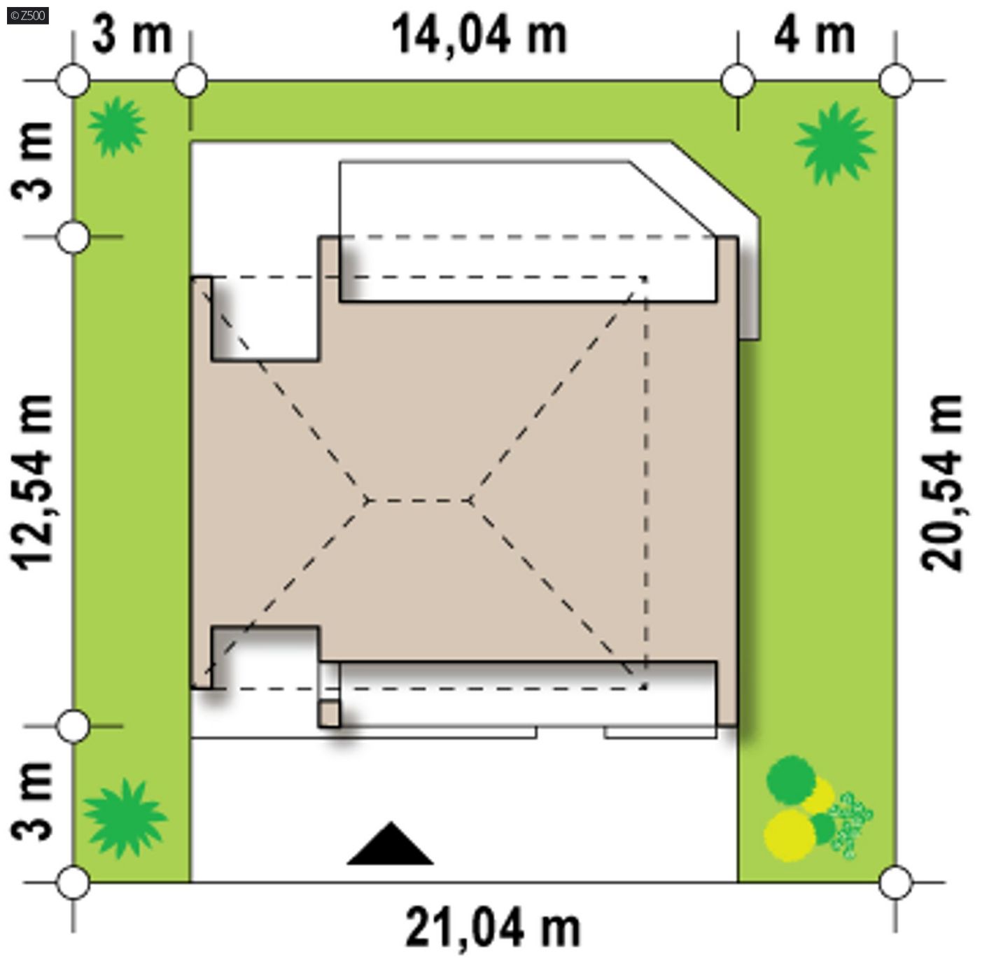 Mājas projekts  - Divstāvu mājas projekts ar garāžu SIP paneļu tehnloģijā - Zx55 HB