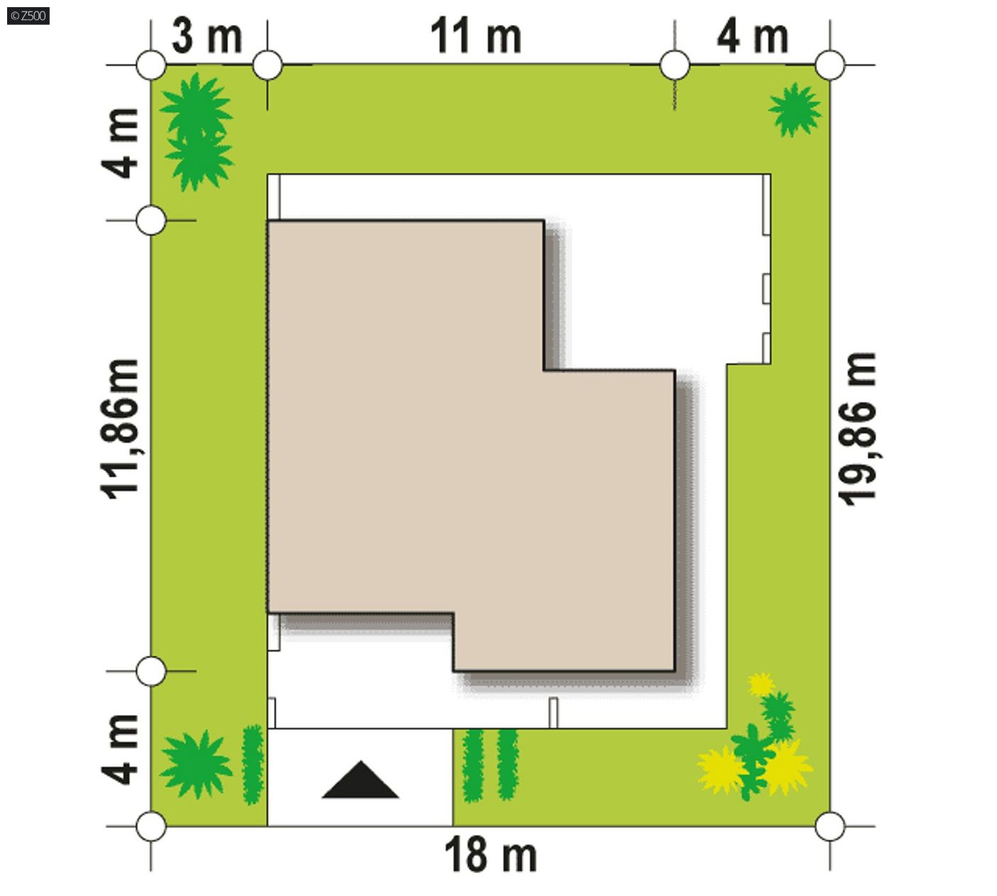Mājas projekts  - Moderna vienstāvu ģimenes māja SIP paneļu tehnloģijā - Zx57 HB