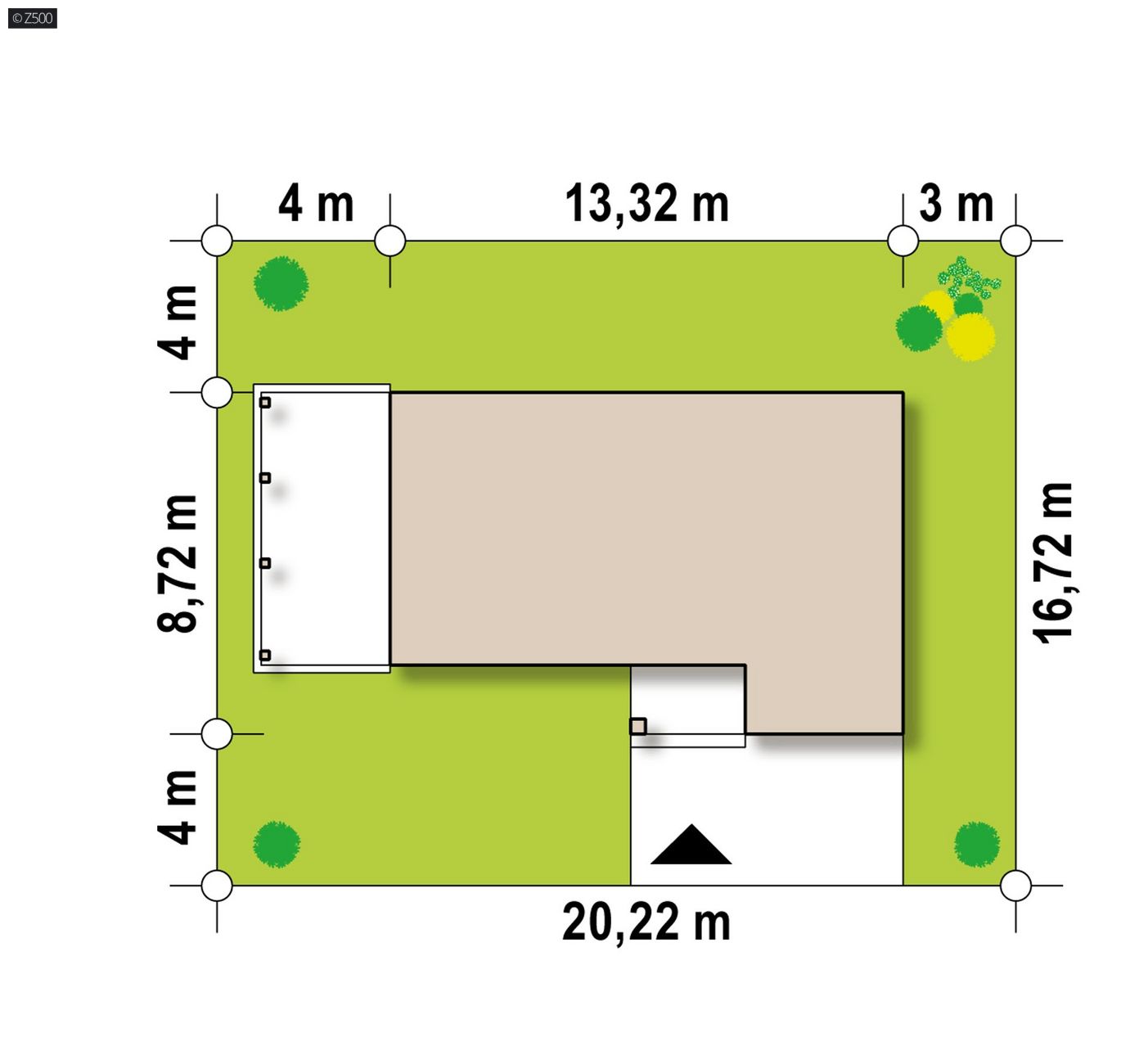 Mājas projekts  - Divstāvu māja ar garāžu - Zx63 A D