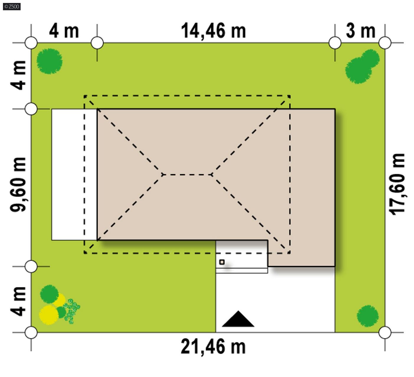 Mājas projekts  - Divstāvu mājas projekts ar garāžu SIP paneļu tehnloģijā - Zx63 B+