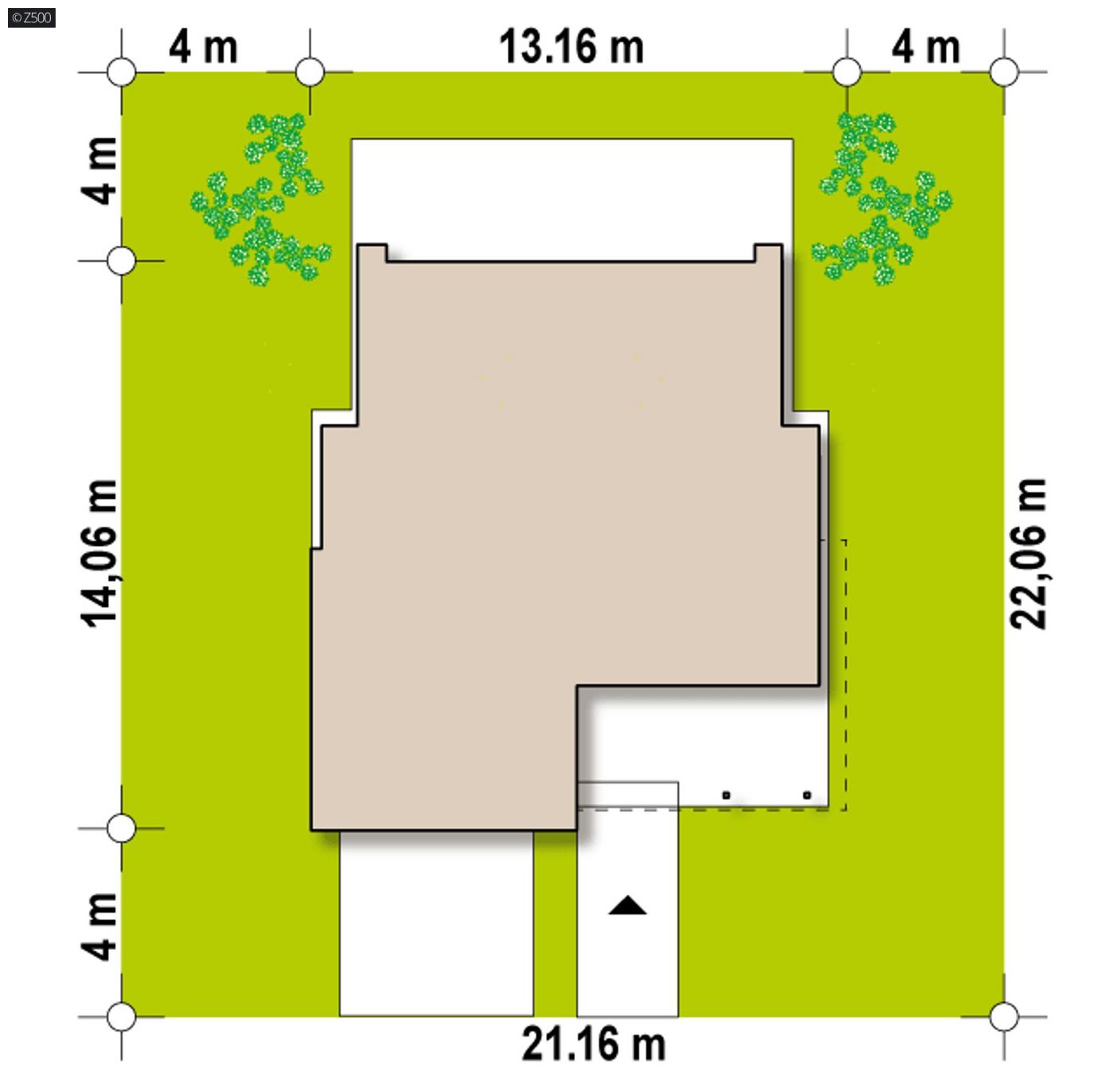 Mājas projekts  - Divstāvu mājas projekts ar divvietīgu garāžu - Zx155