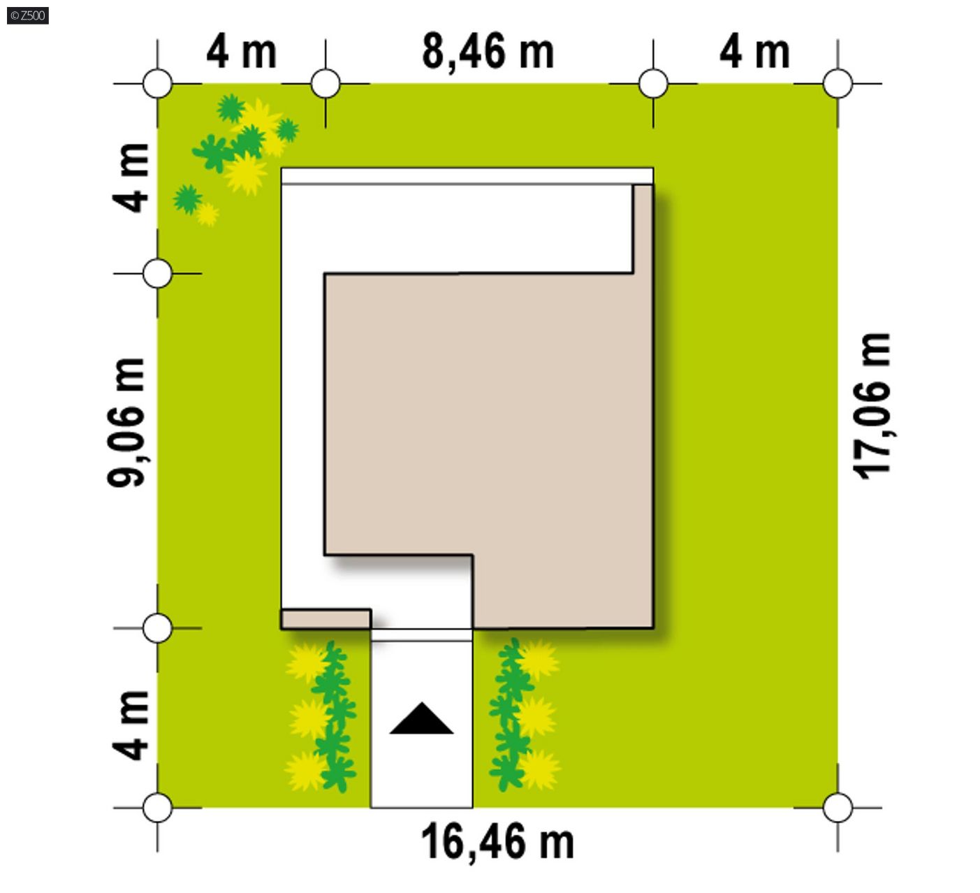Mājas projekts  - Nelielas mājas projekts ar  lielu terasi - Zx157