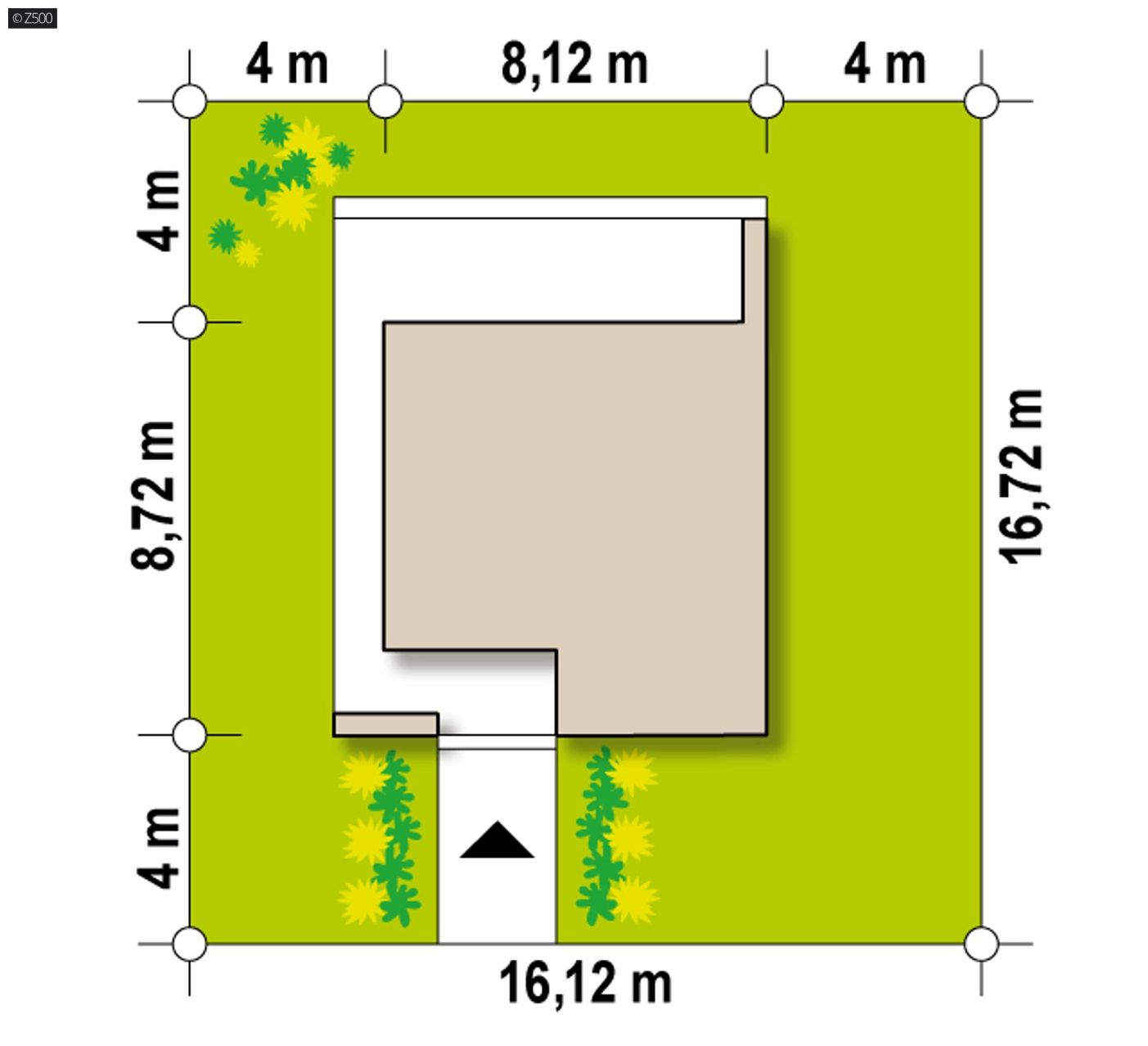 Mājas projekts  - Mūsdienīga neliela māja ar terasi - Zx157 D