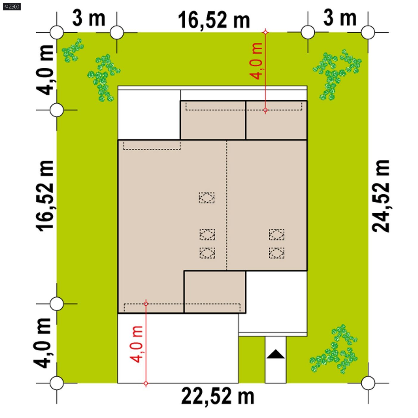 Mājas projekts  - Dzīvojamā māja ar augstiem griestiem un plašām telpām - Zx251 D
