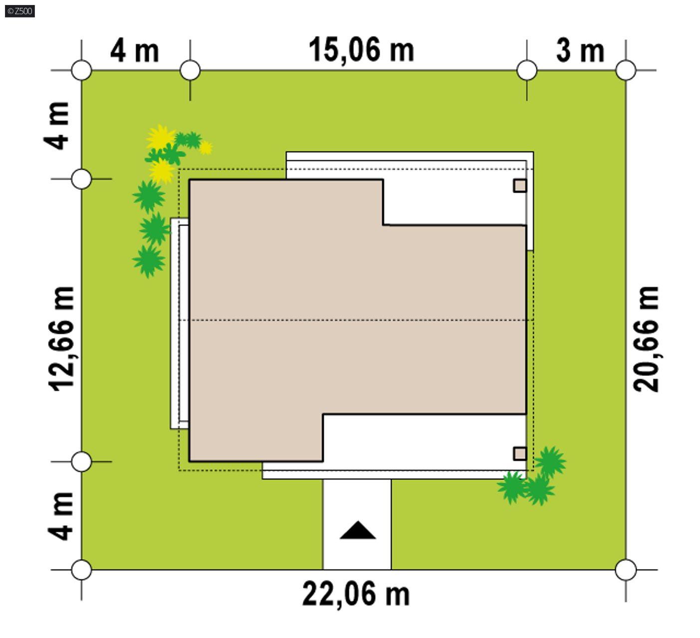 Home project  - Dom o powierzchni 126 m2 z dachem dwuspadowym, 4 pokojami oraz dużym salonem
