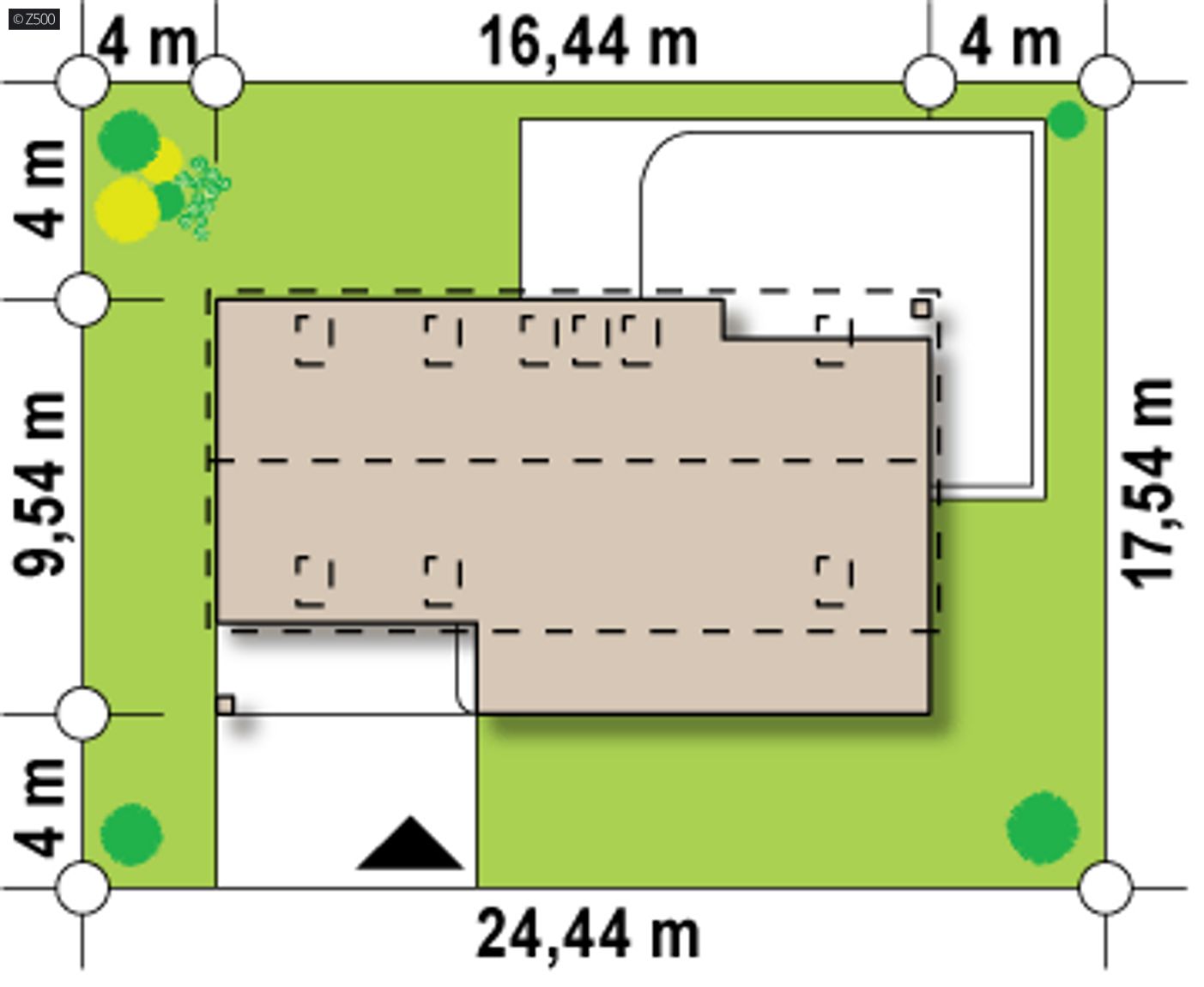 Gotowy projekt domu  - Dom z dużą otwartą przestrzenią. W standardzie zastosowano rekuperację.