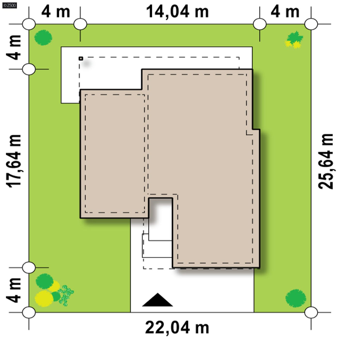 Home project  - Nowoczesny dom parterowy  z garażem od frontu w stylu modernistycznym.