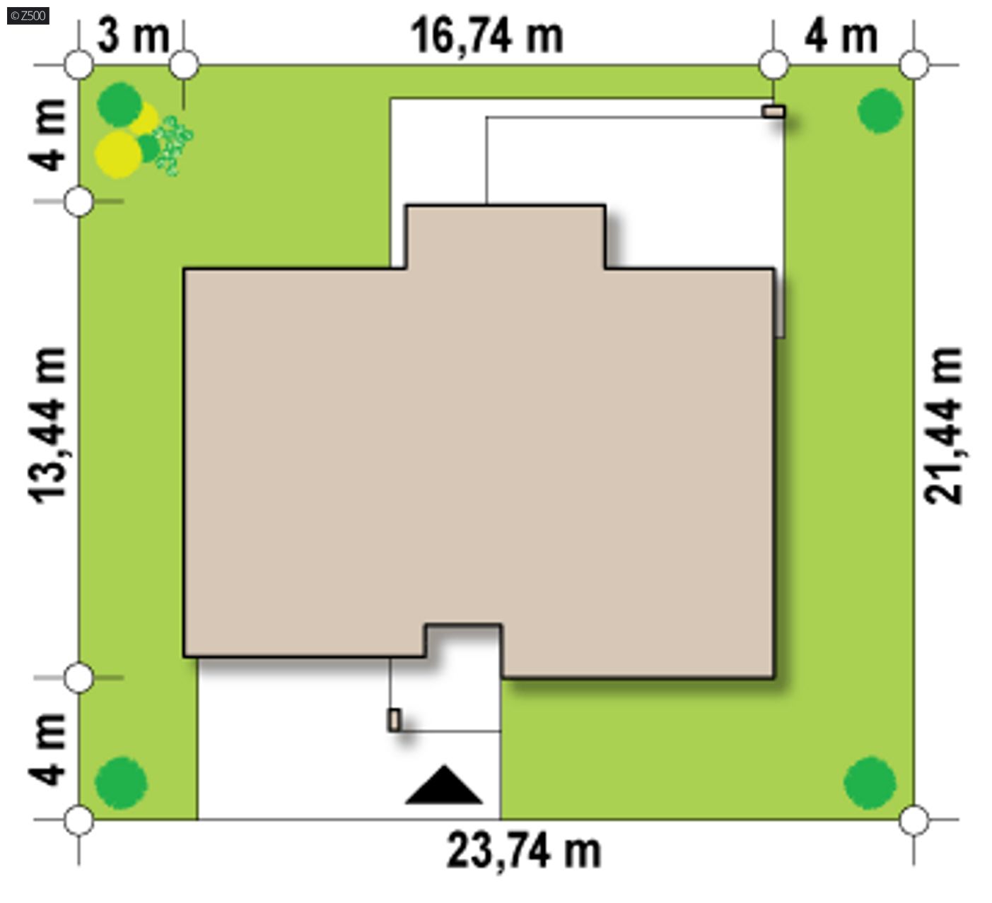 Home project  - Parterowy dom w stylu nowoczesnym z garażem, jasnym salonem i 3 pokojami
