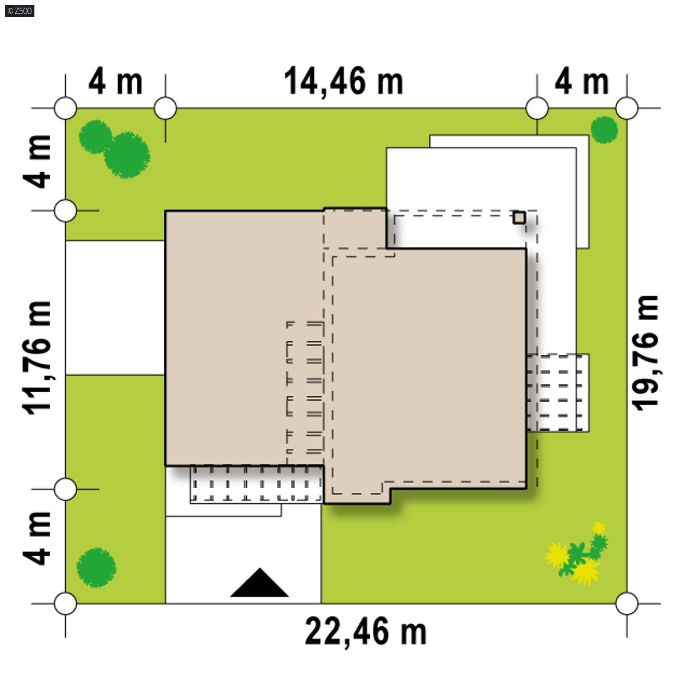 Gotowy projekt domu  - Piętrowy dom w nowoczesnym stylu z funkcjonalnym wnętrzem.