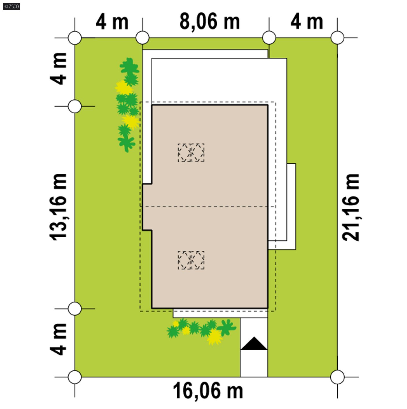 Home project  - Współczesny dom z poddaszem, dachem 2-spadowym oraz gabinetem na wąską działkę.