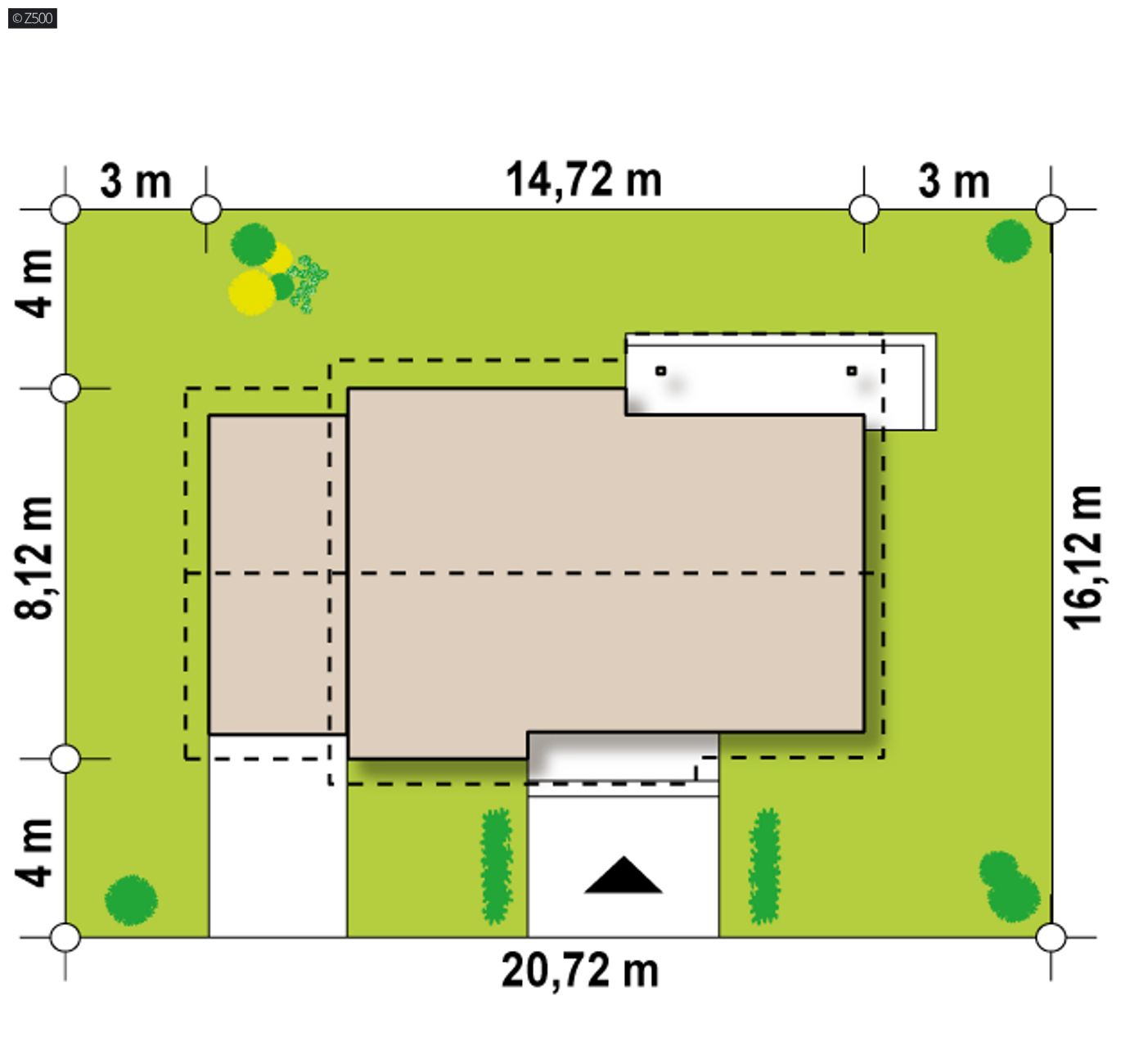 Gotowy projekt domu  - Optymalny, ekonomiczny w budowie i utrzymaniu dom z dachem dwuspadowym.