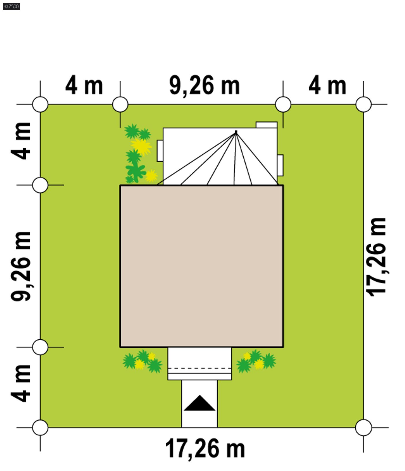 Home project  - Projekt prostego domu o konstrukcji drewnianej o powierzchni 100m2 z oranżerią.