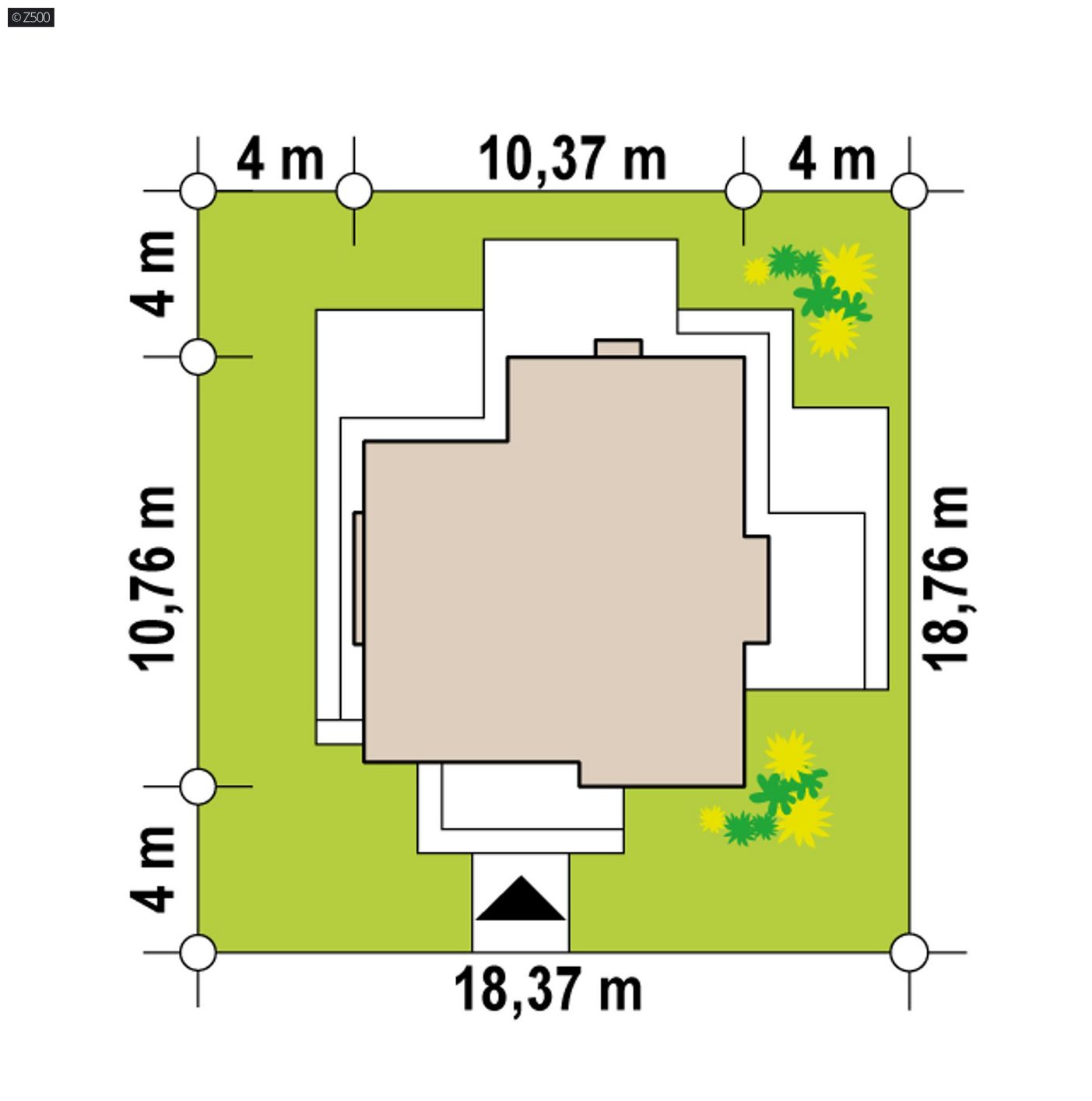 Mājas projekts  - Moderns divstāvu mājas projekts - Zx165