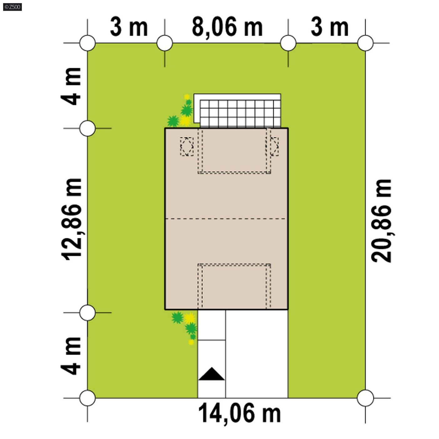 Mājas projekts  - Mūsdienīga dvīņu māja uz šaura zemes gabala - Zb38