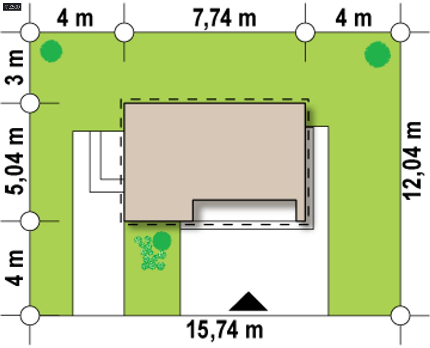 Gotowy projekt domu  - Mały praktyczny pawilon usługowy lub budynek gospodarczy do dowolnej aranżacji.