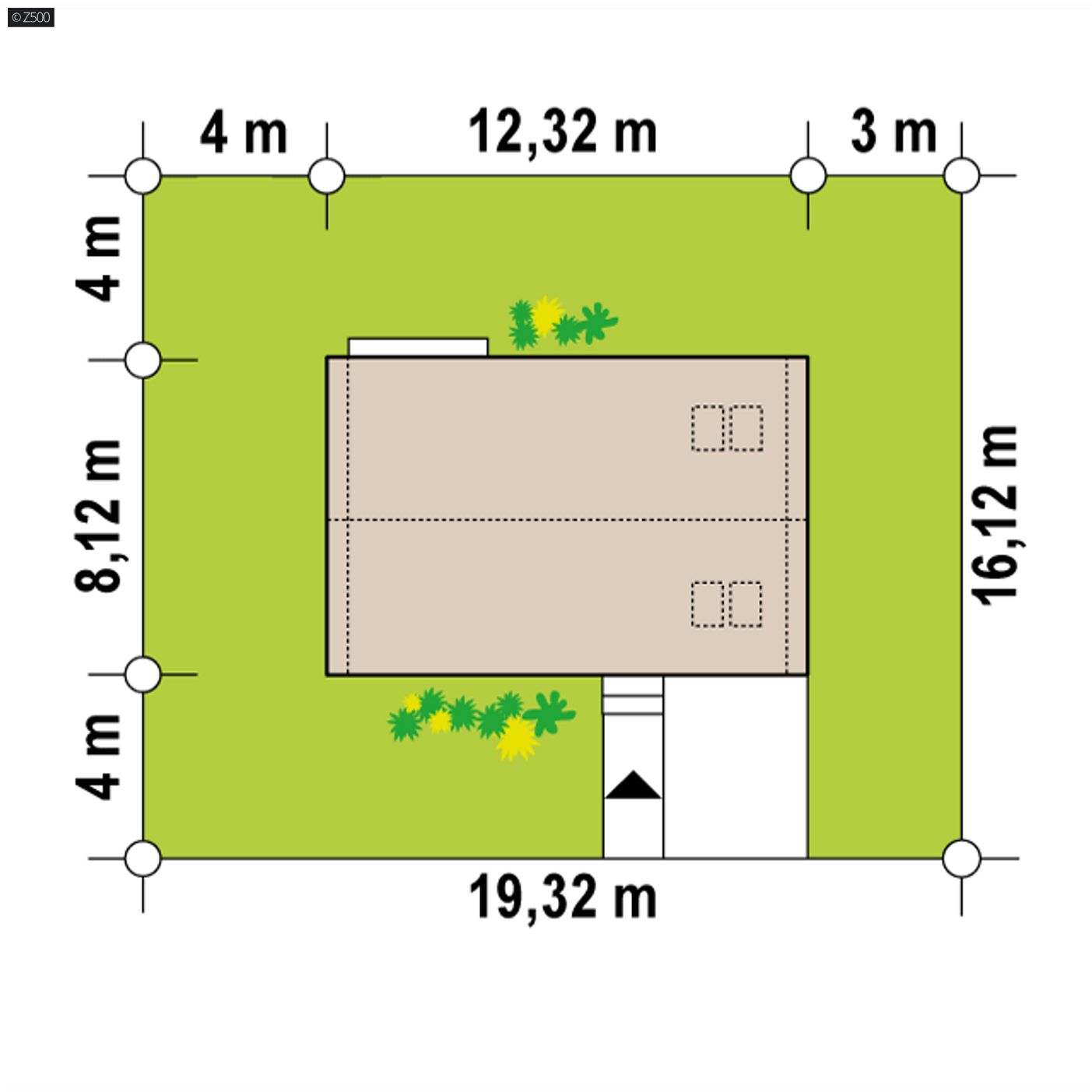 Gotowy projekt domu  - Prosty, współczesny dom w konstrukcji drewnianej z garażem do 100 m2.