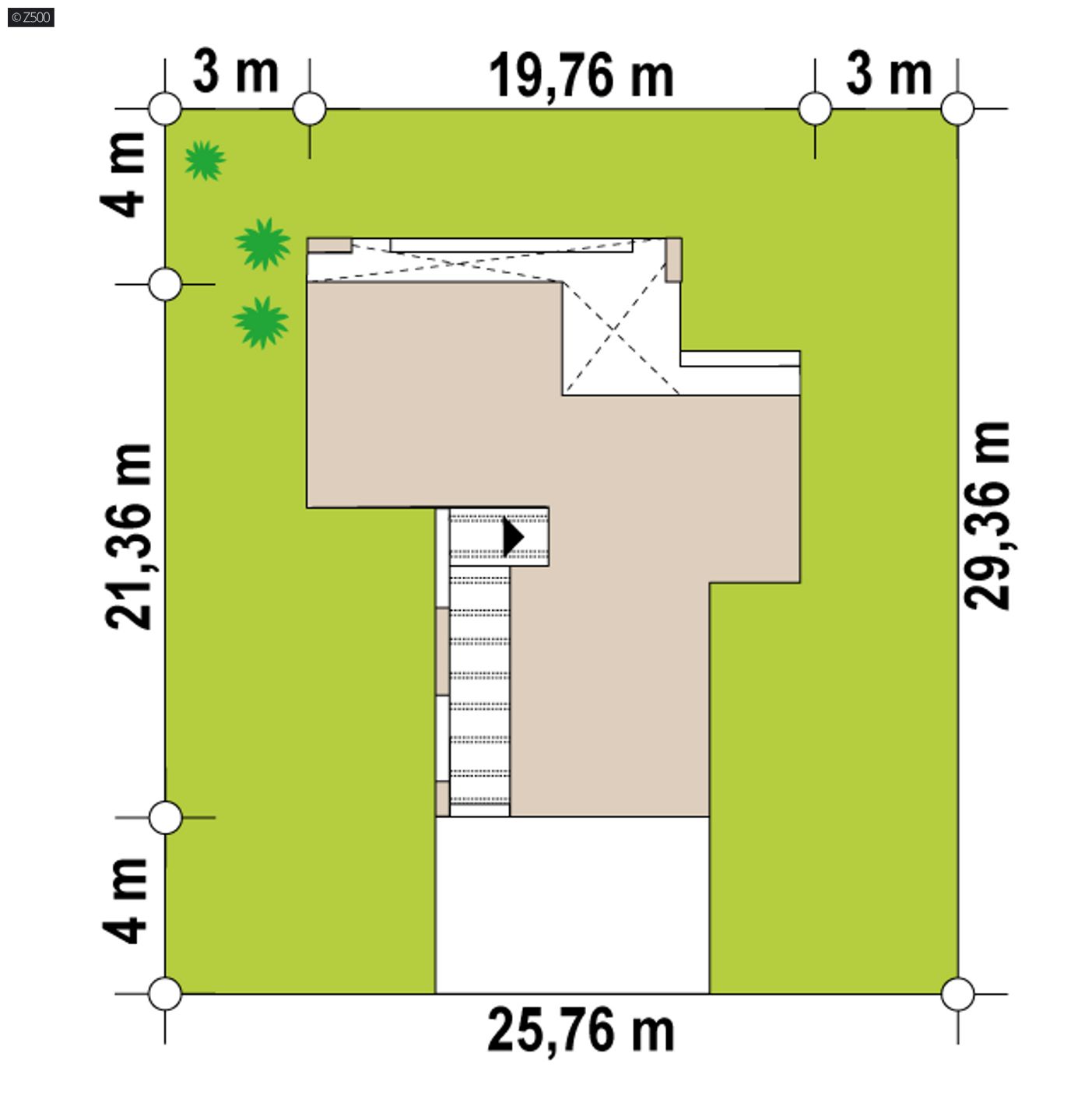 Gotowy projekt domu  - Nowoczesny parterowy dom z garażem dwustanowiskowym, gabinetem i dużym tarasem