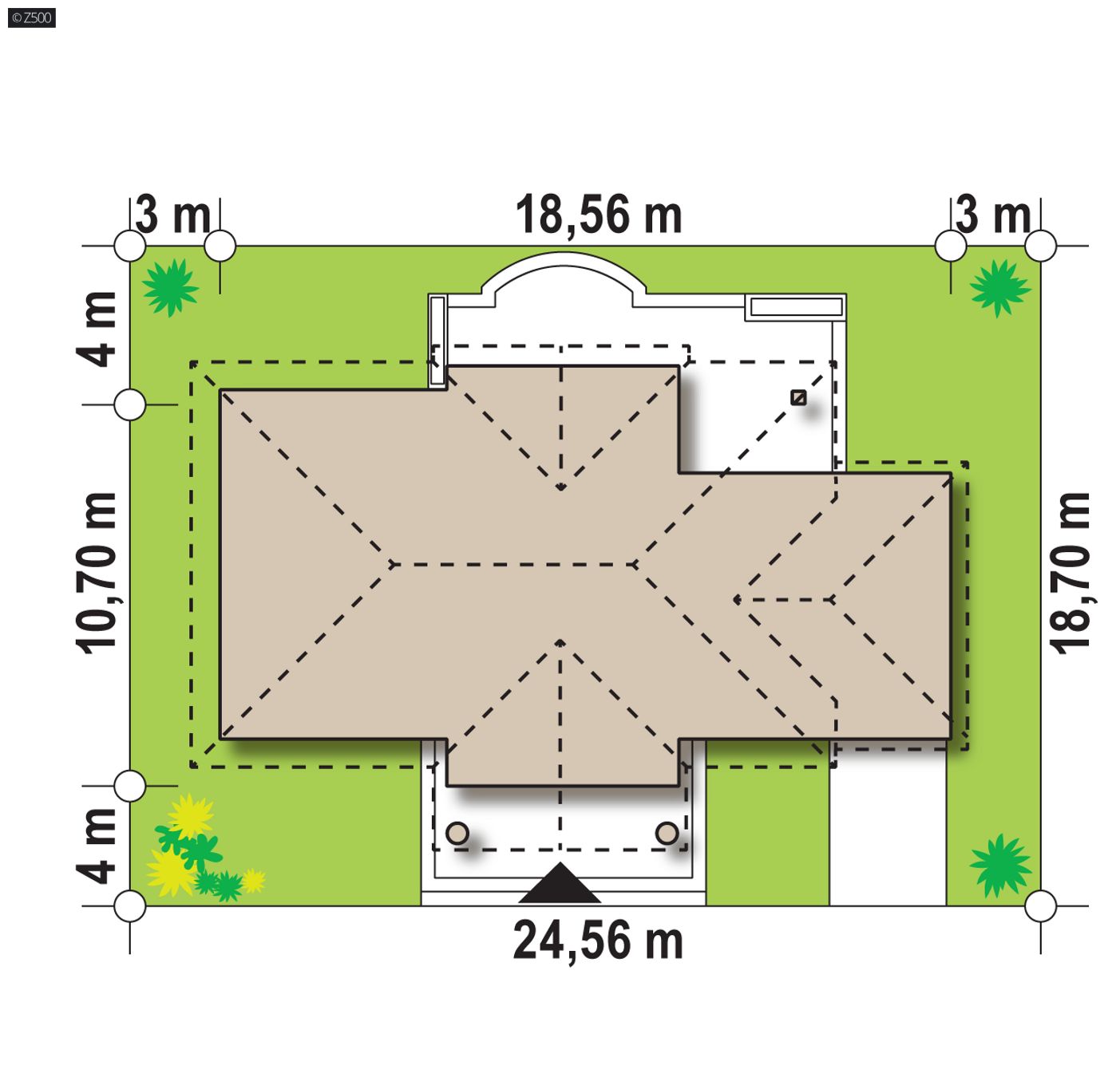 Home project  - z garażem po prawej stronie