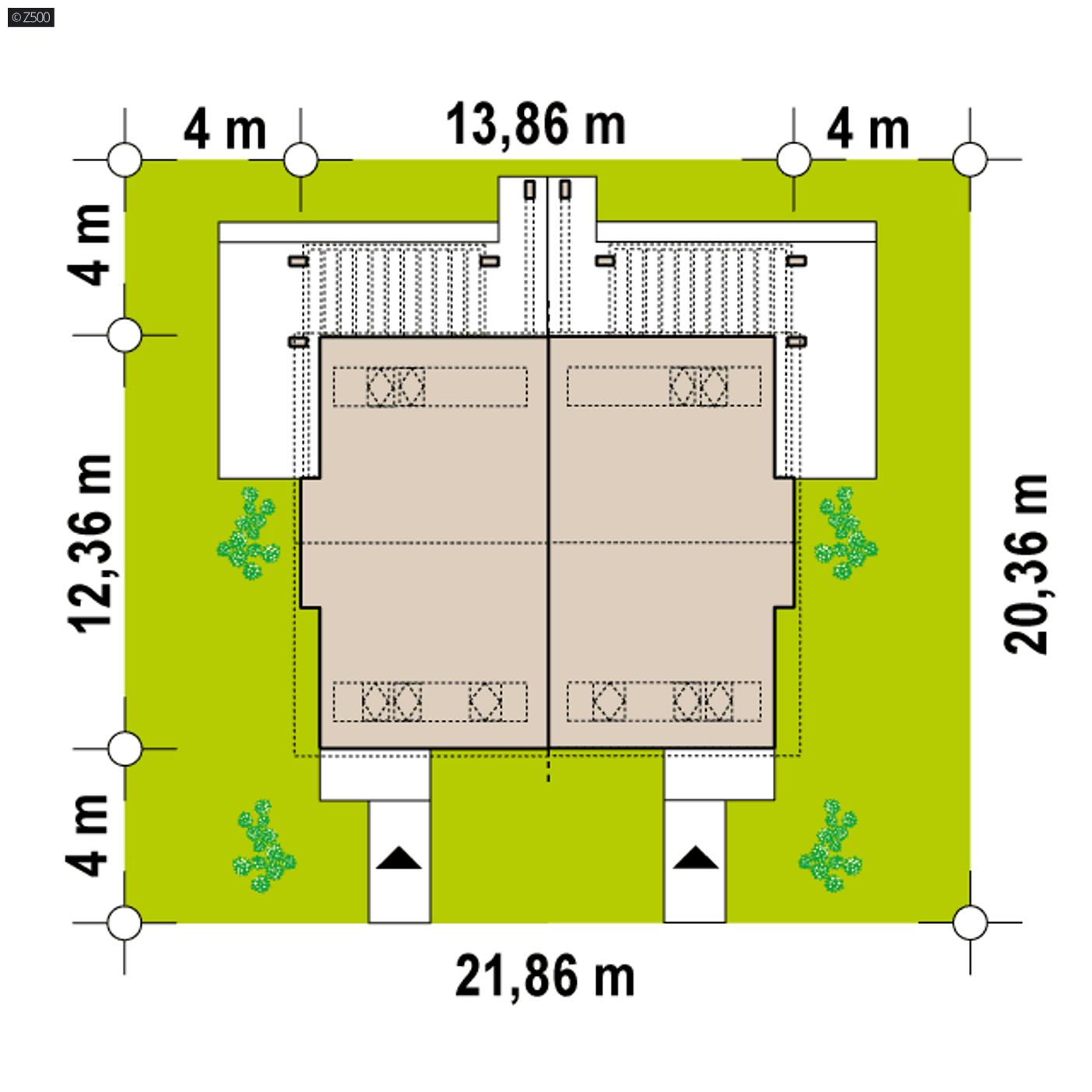 Home project  - Dom jednorodzinny dwulokalowy na bazie projektu Zb26