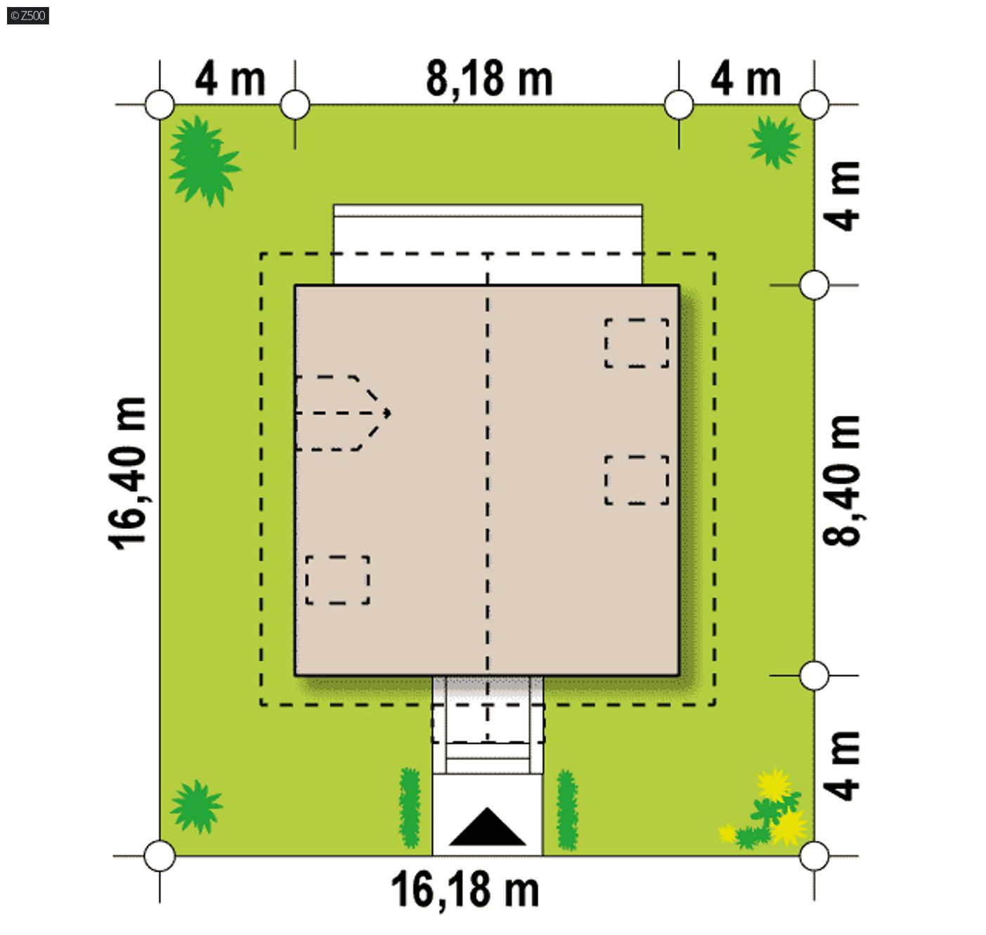 Gotowy projekt domu  - szkielet w odbiciu lustrzanym