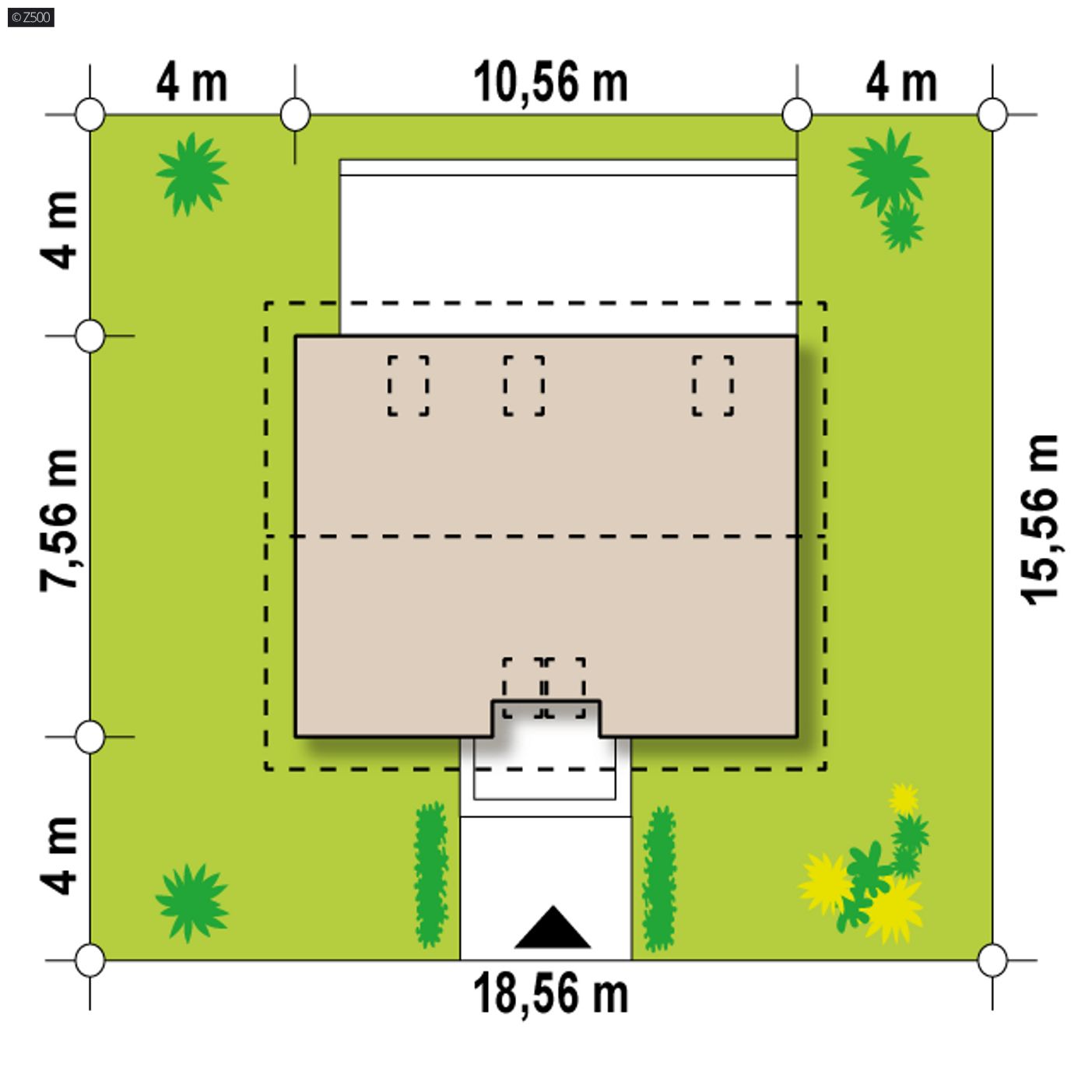 Gotowy projekt domu  - Projekt domu na małą działkę, tani w budowie, ekonomiczny w użytkowaniu.
