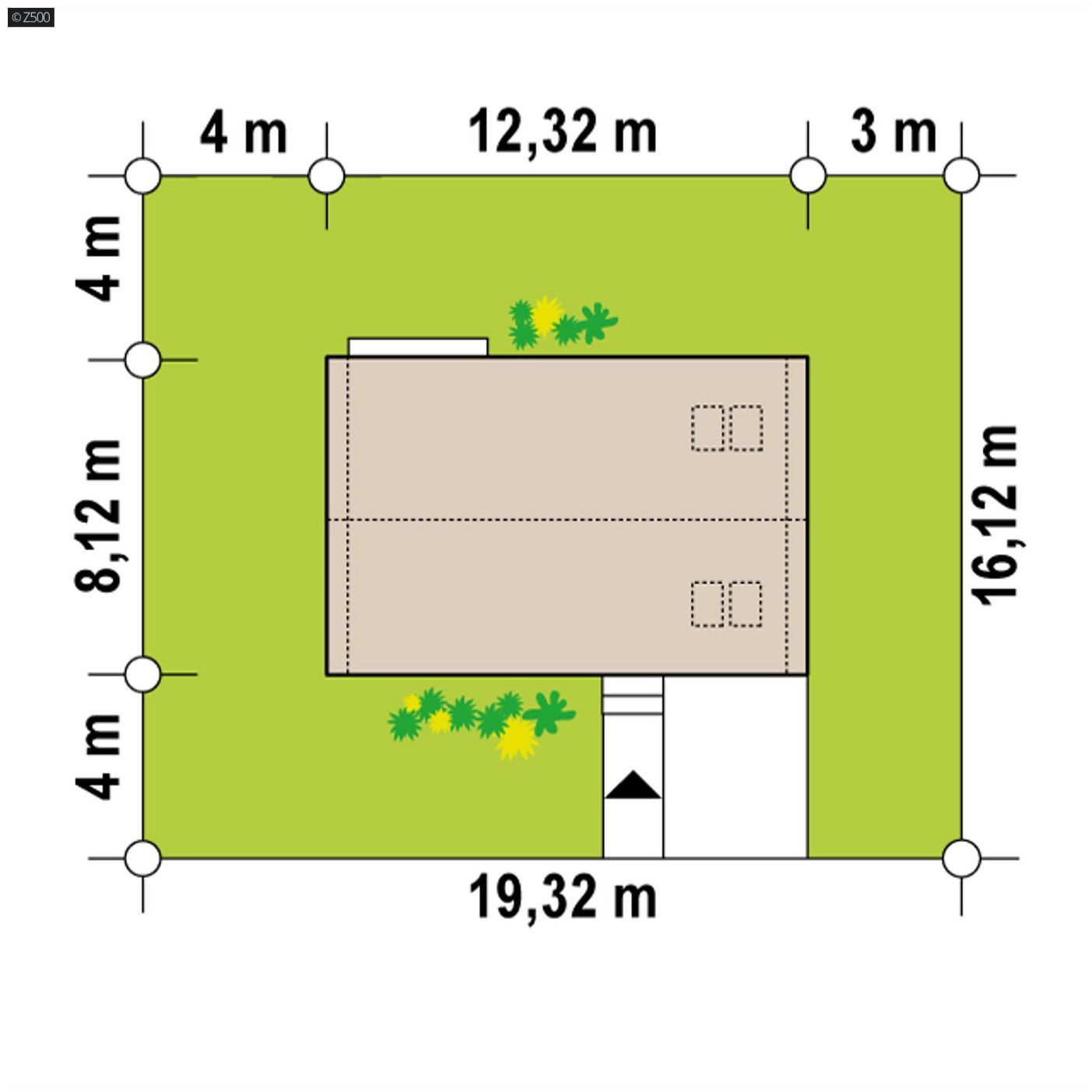 Mājas projekts  - Vienkārša, mūsdienīga māja ar garāžu - Z469 D