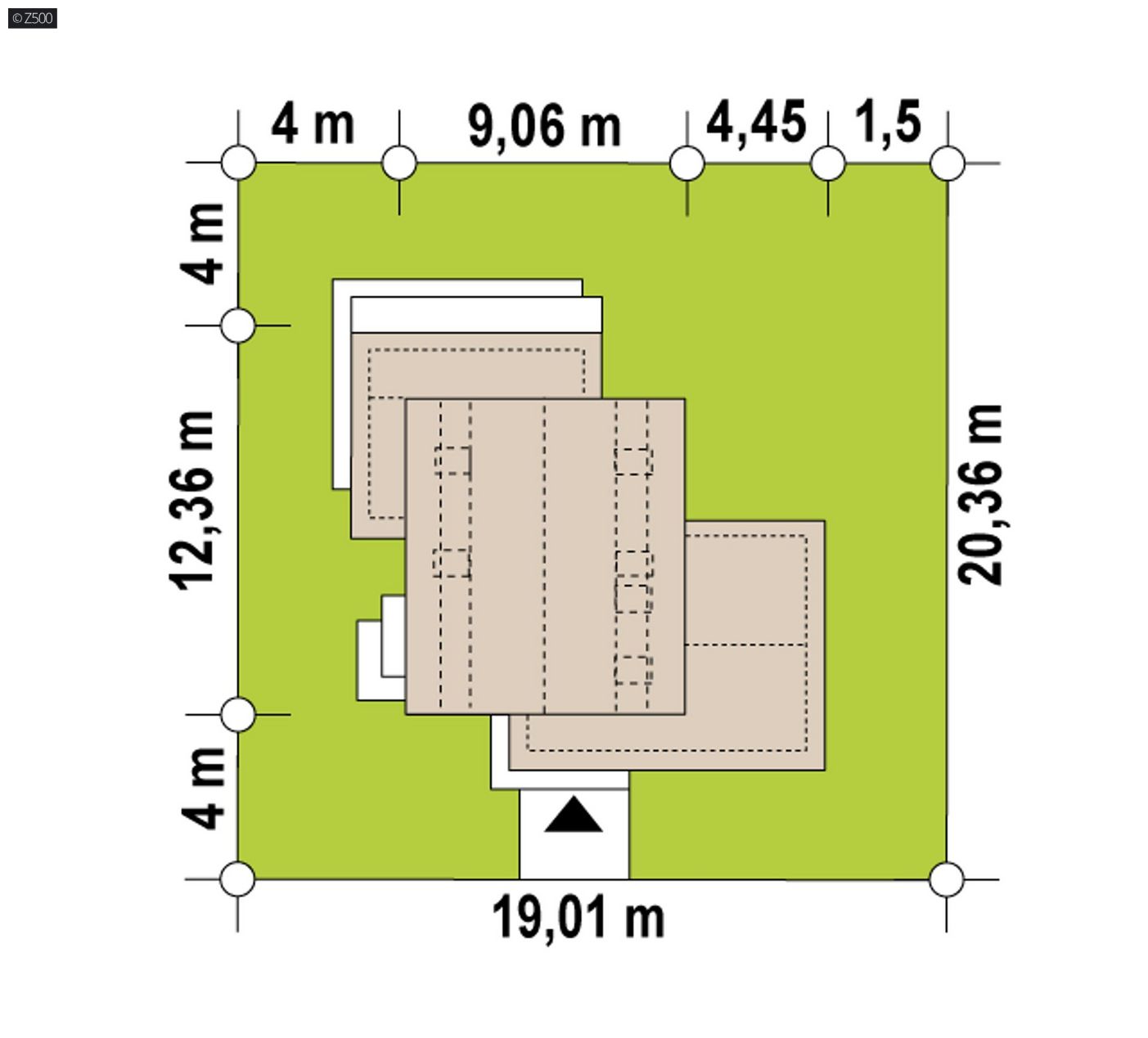 Mājas projekts  - Mūsdienīgs mājas projekts ar mansarda stāvu - Z467